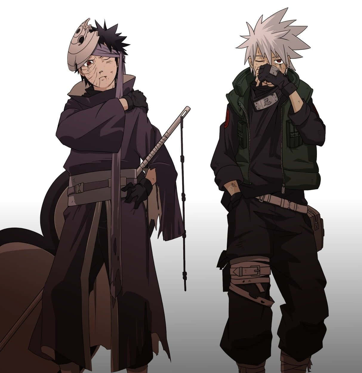 Kakashi și Obito Ninja Fundal