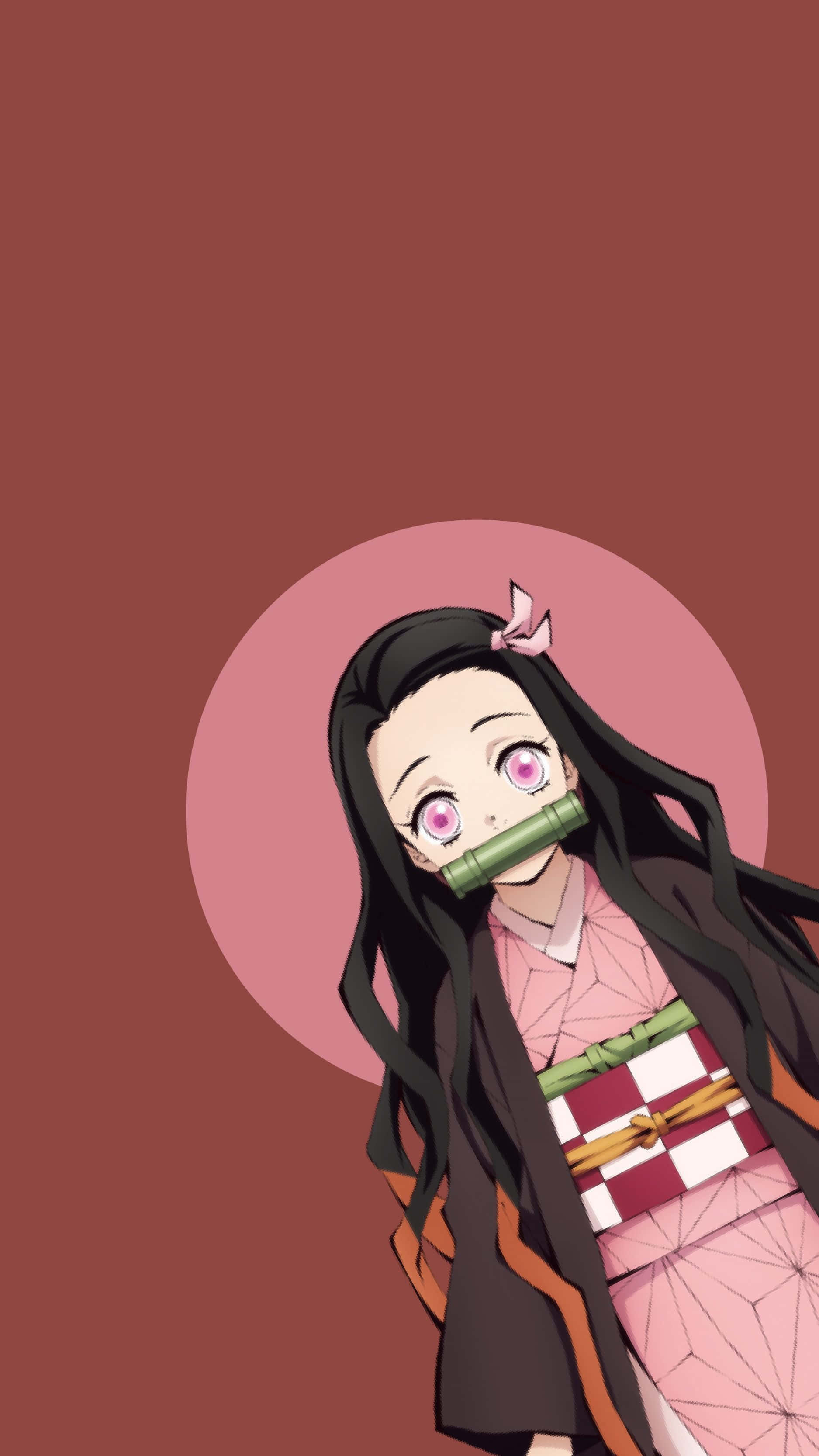 Kamado Nezuko roz cool Fundal