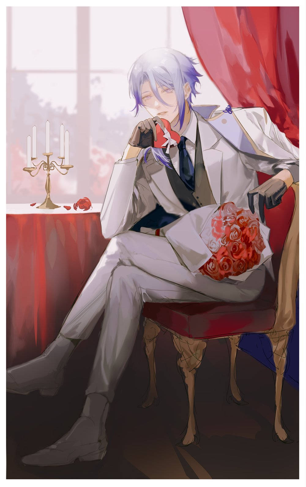 Kamisato Ayato Romantica Întâlnire Fundal
