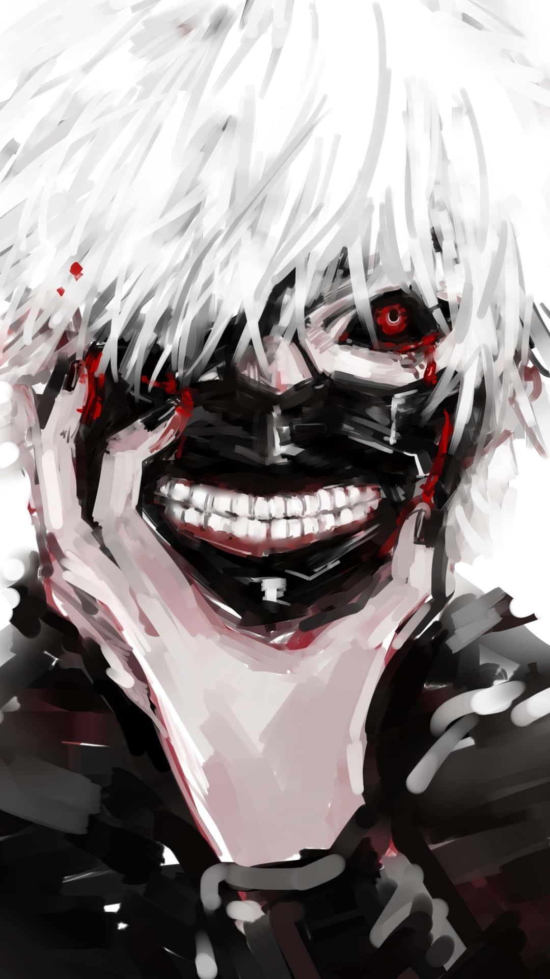 Kaneki apucându-și masca PFP Fundal