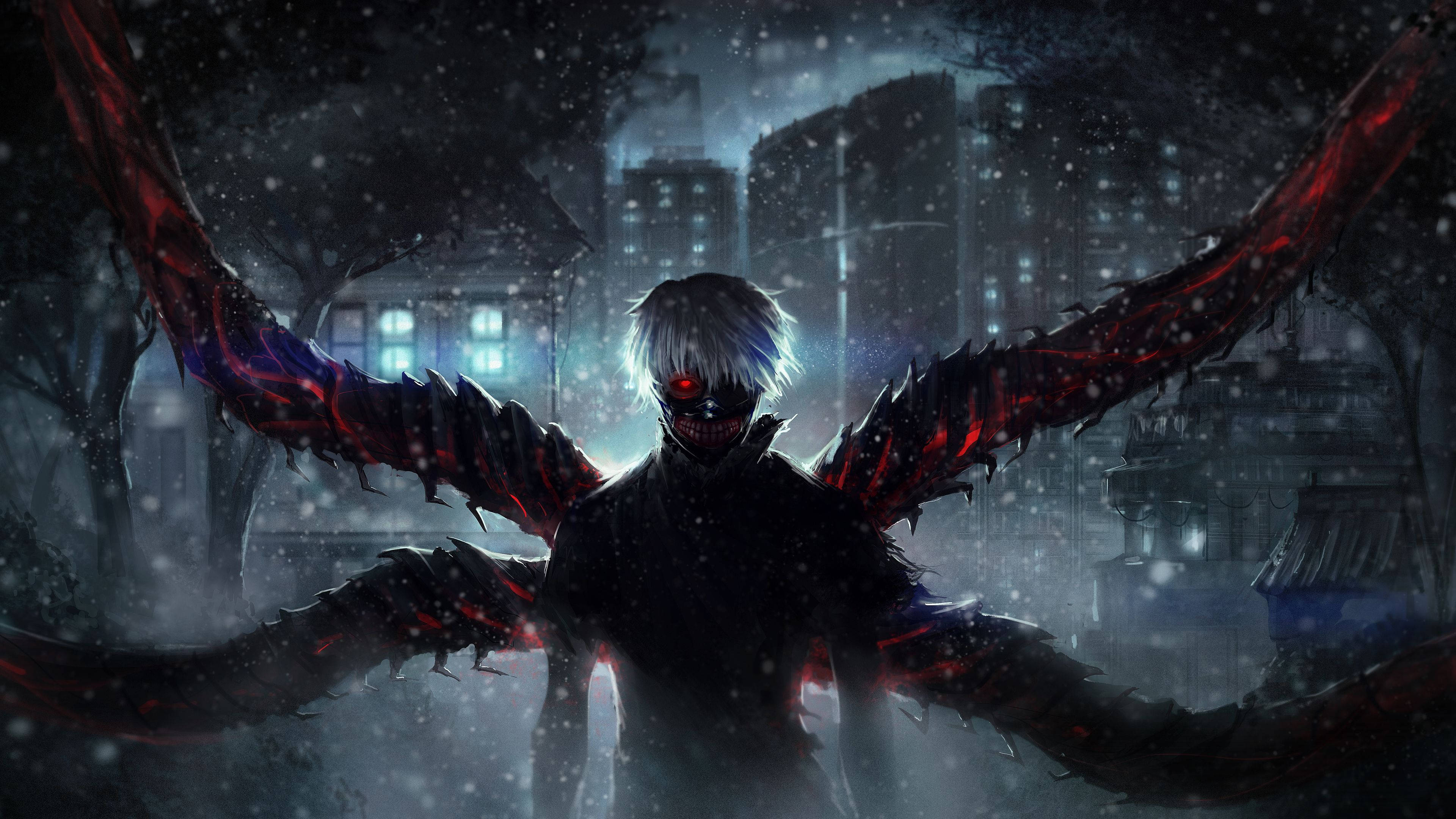 Kaneki Estetică Anime Întunecată Desktop Fundal