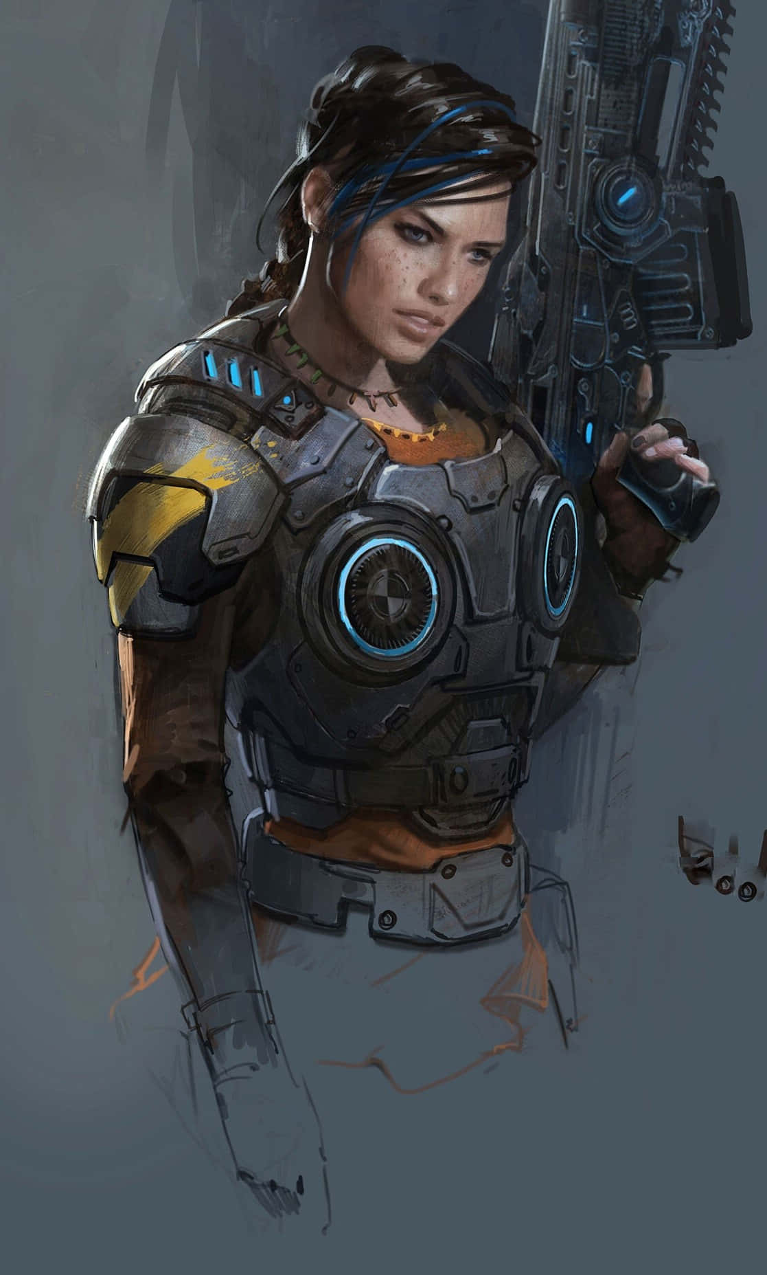 Kate Diaz Concept iPhone XS Gears Of War 5 Fundal