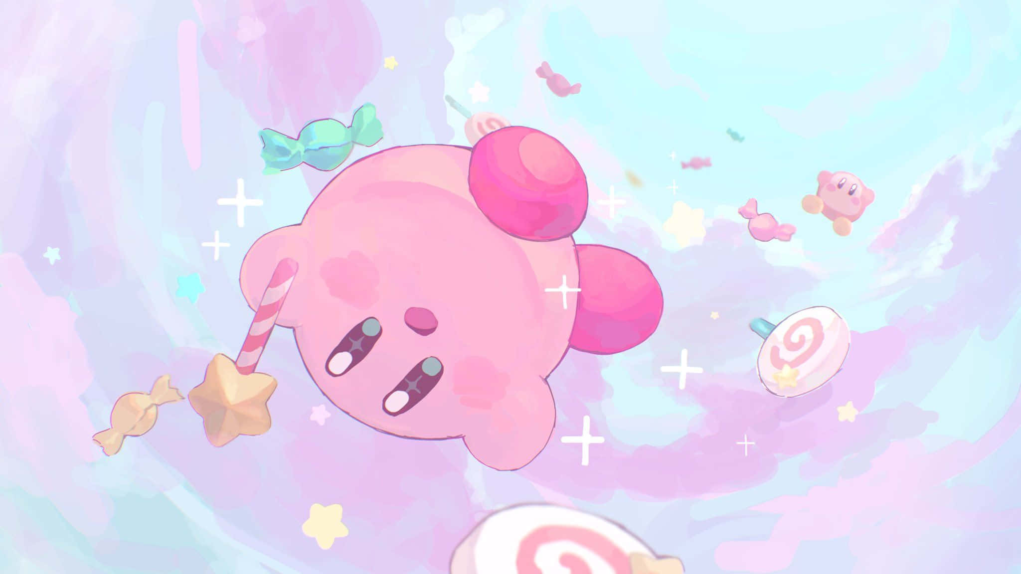 Kawaii Estetică Kirby Joc Video Fundal