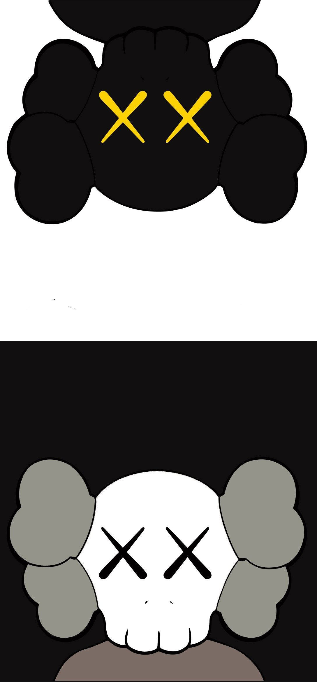 KAWS Black And Grey Companions Fundal