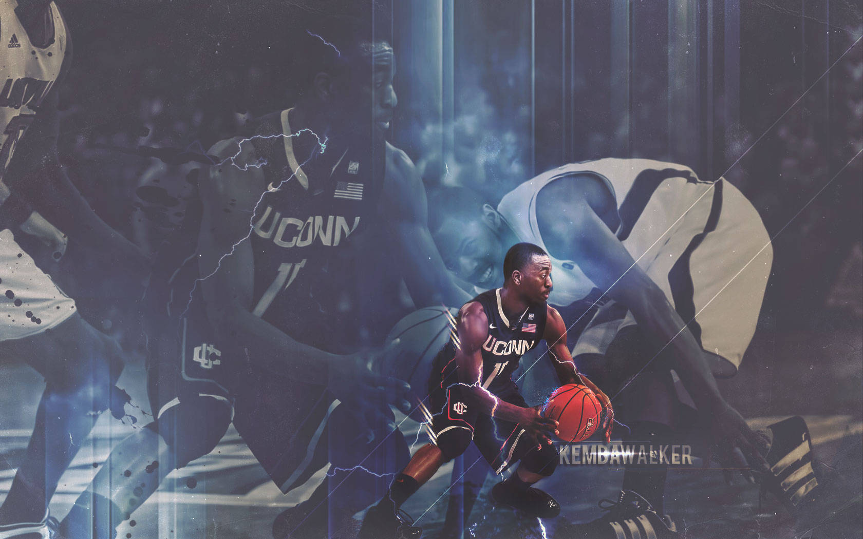 Kemba Walker UConn Huskies Copertă Fundal