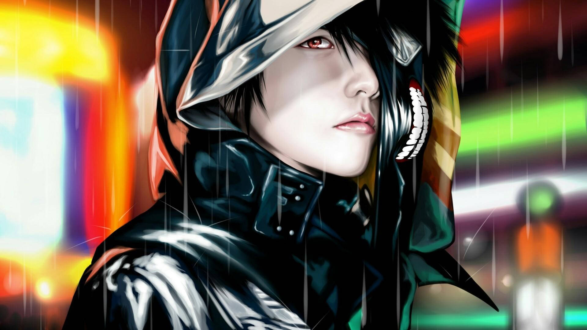 Ken Kaneki, băiat anime chipeș Fundal