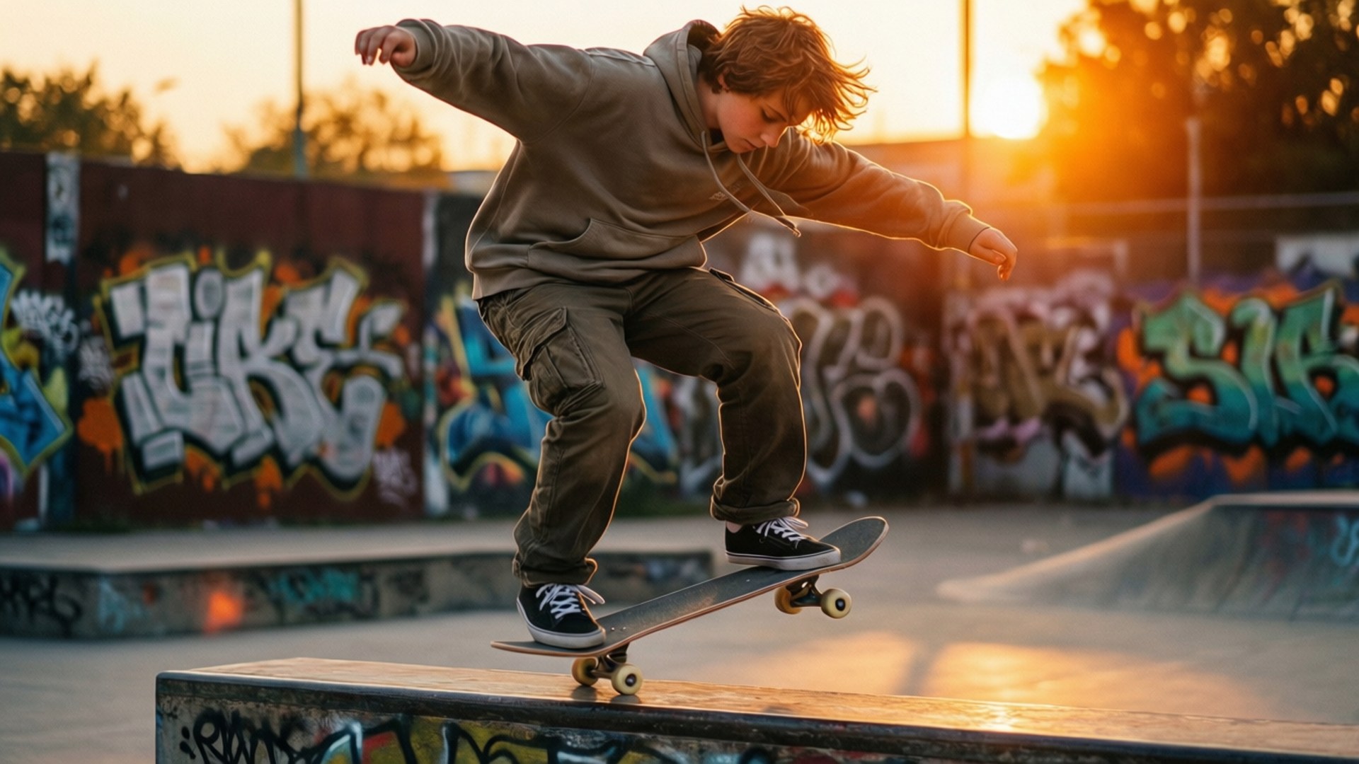 Kickflip la Ora de Aur Fundal