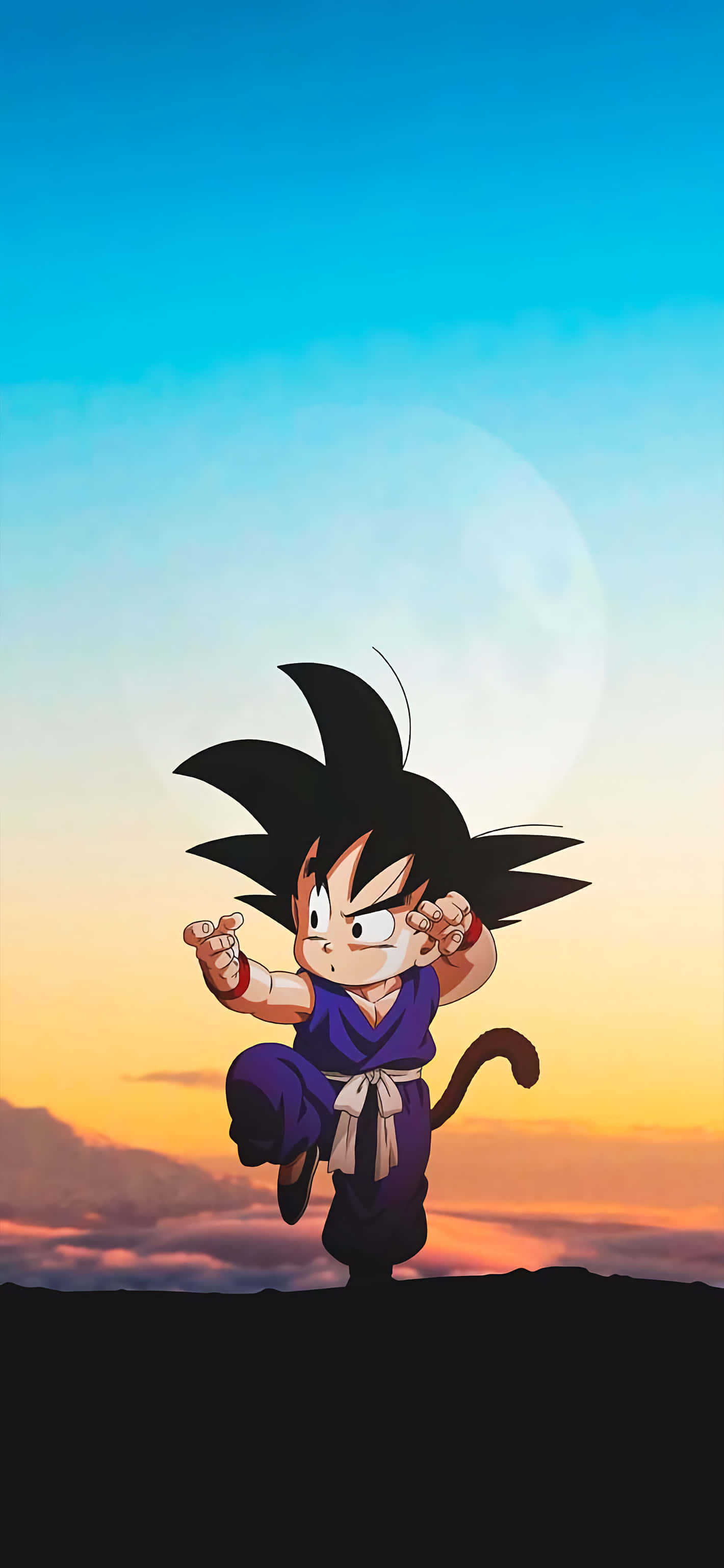 Kid Goku, eroul copil fácios și puternic Fundal