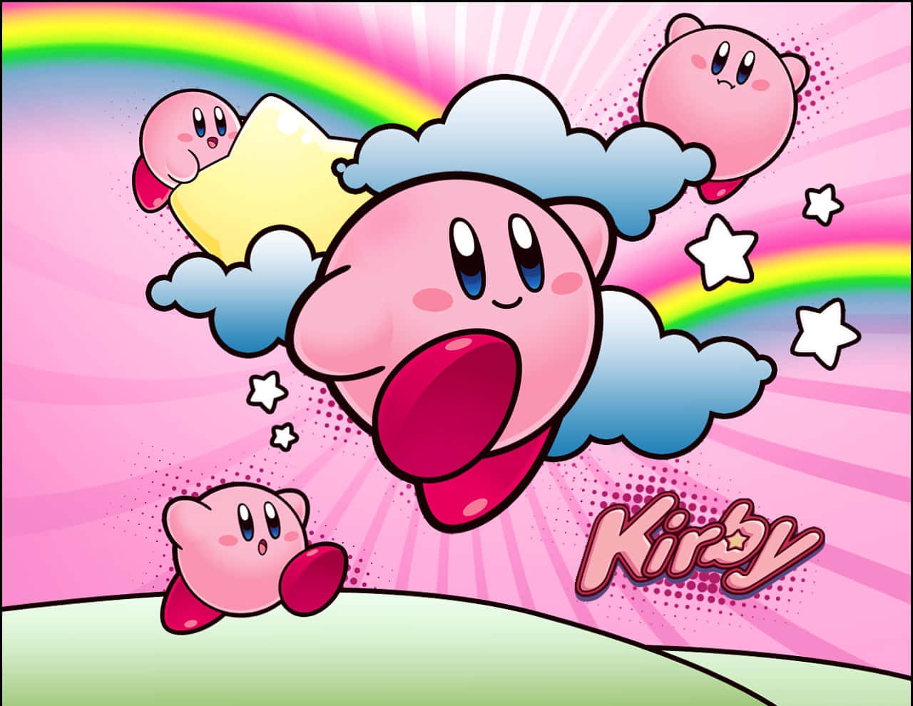 Kirby, briosa cremă pufoasă Fundal