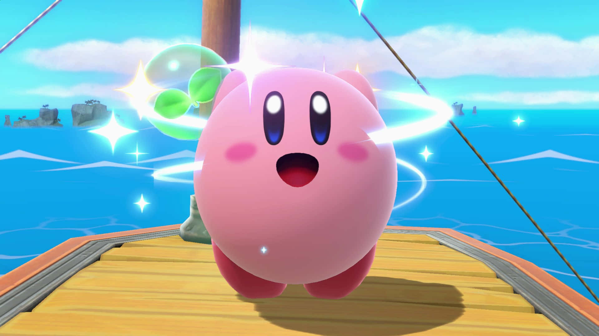 Kirby, drăgălașul pufos roz! Fundal