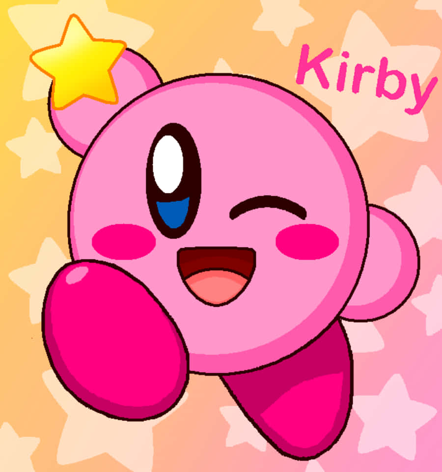 Kirby drăguț și adorabil, gata să fie prietenul tău! Fundal