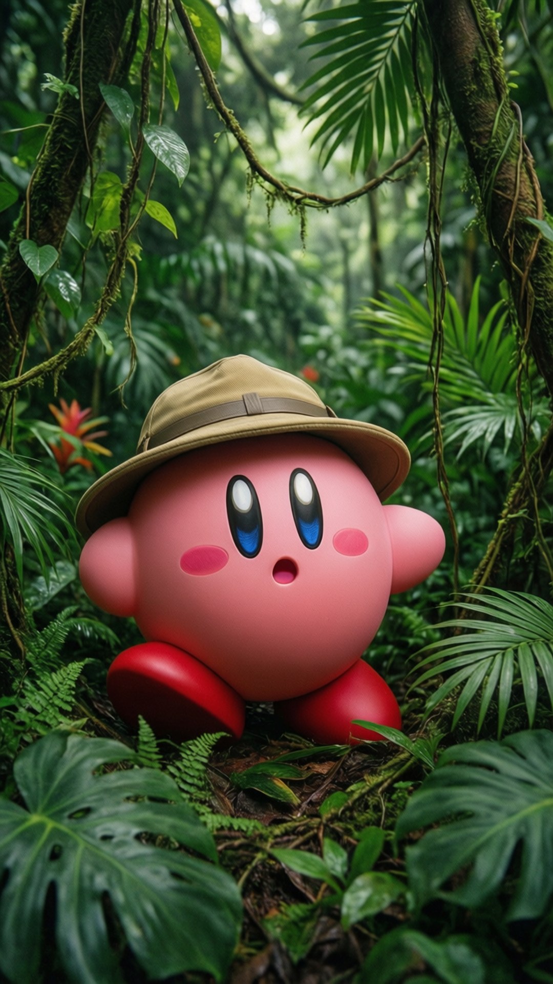 Kirby Explorator în Junglă Fundal