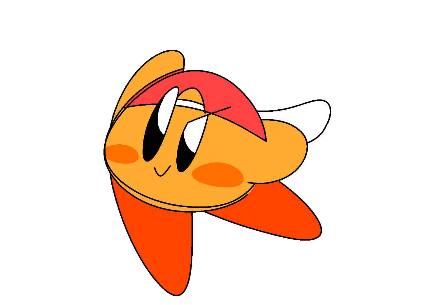 Kirby portocaliu PFP aleatoriu Fundal
