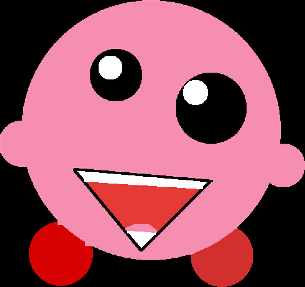 Kirby roz - grafică vectorială Fundal