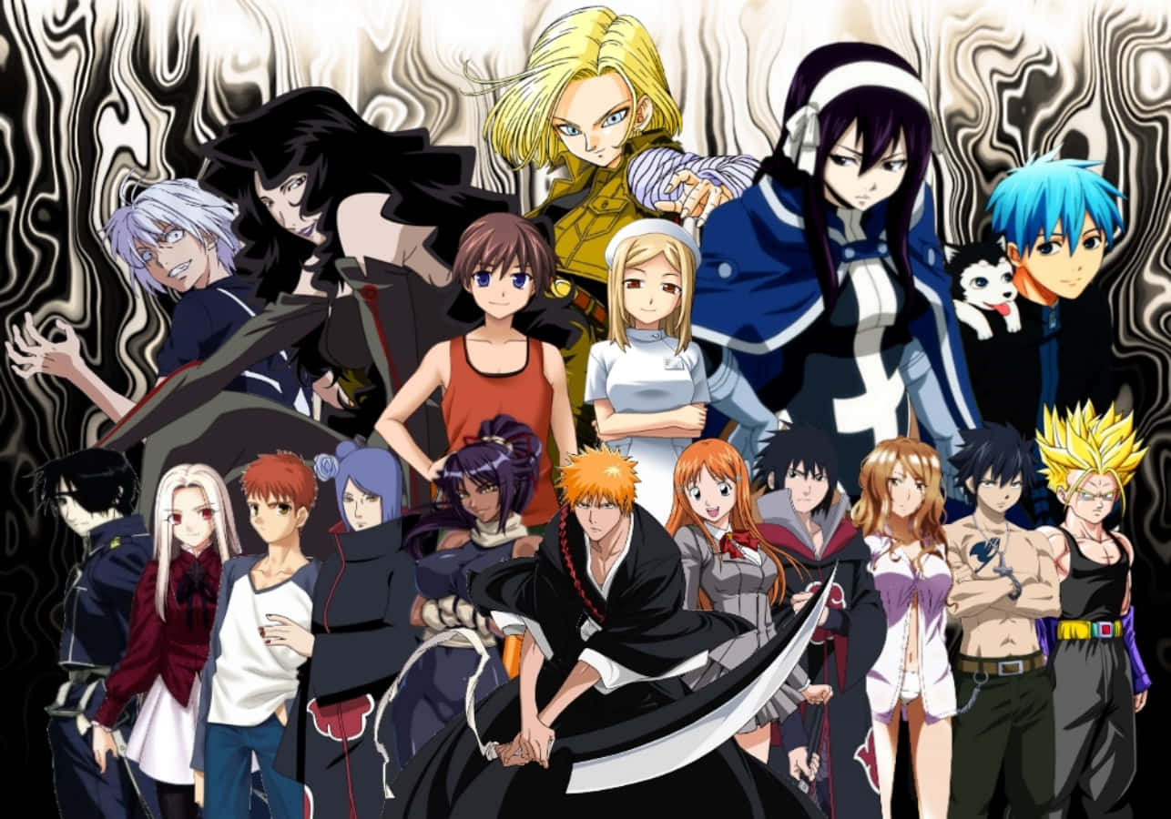 Kirito, Asuna și Sinon din Sword Art Online Fundal