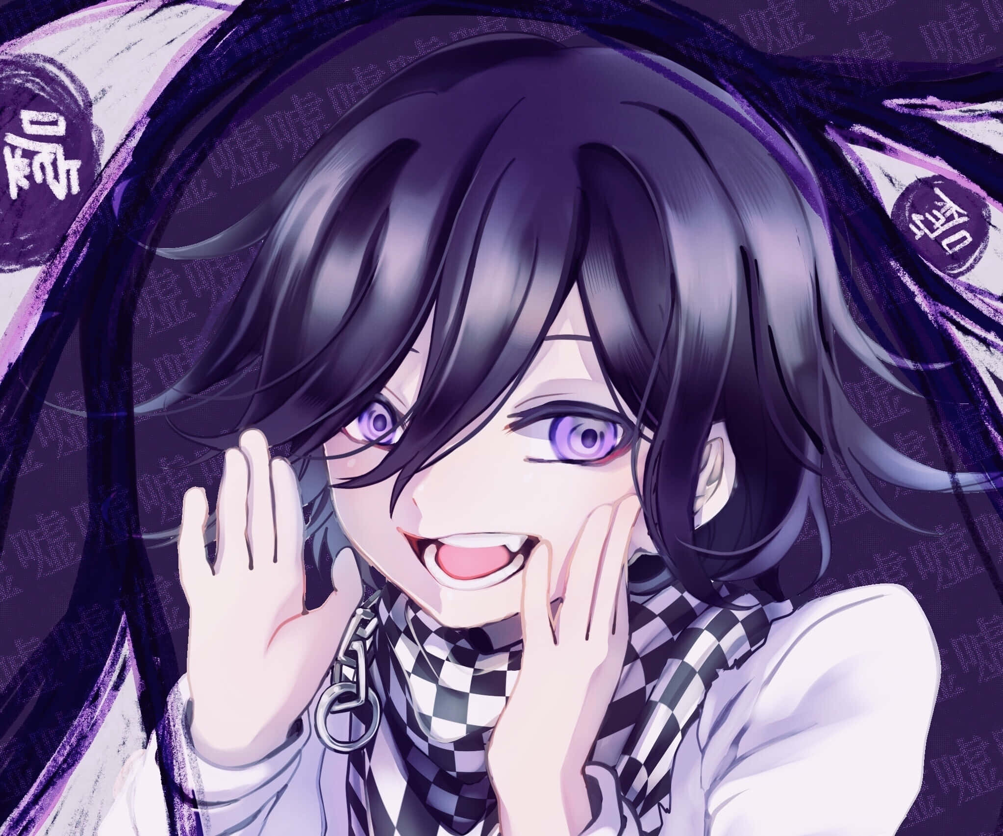 Kokichi Oma șugubăț din Danganronpa PFP Fundal