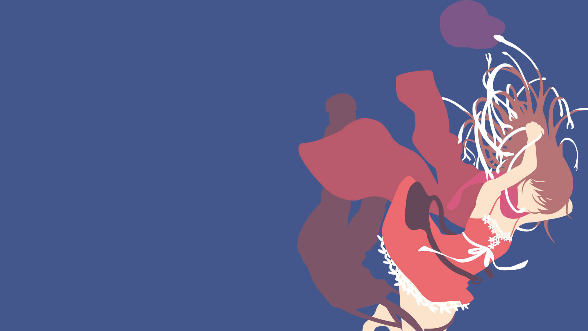 Komachi Oregairu Anime Minimalist Fundal
