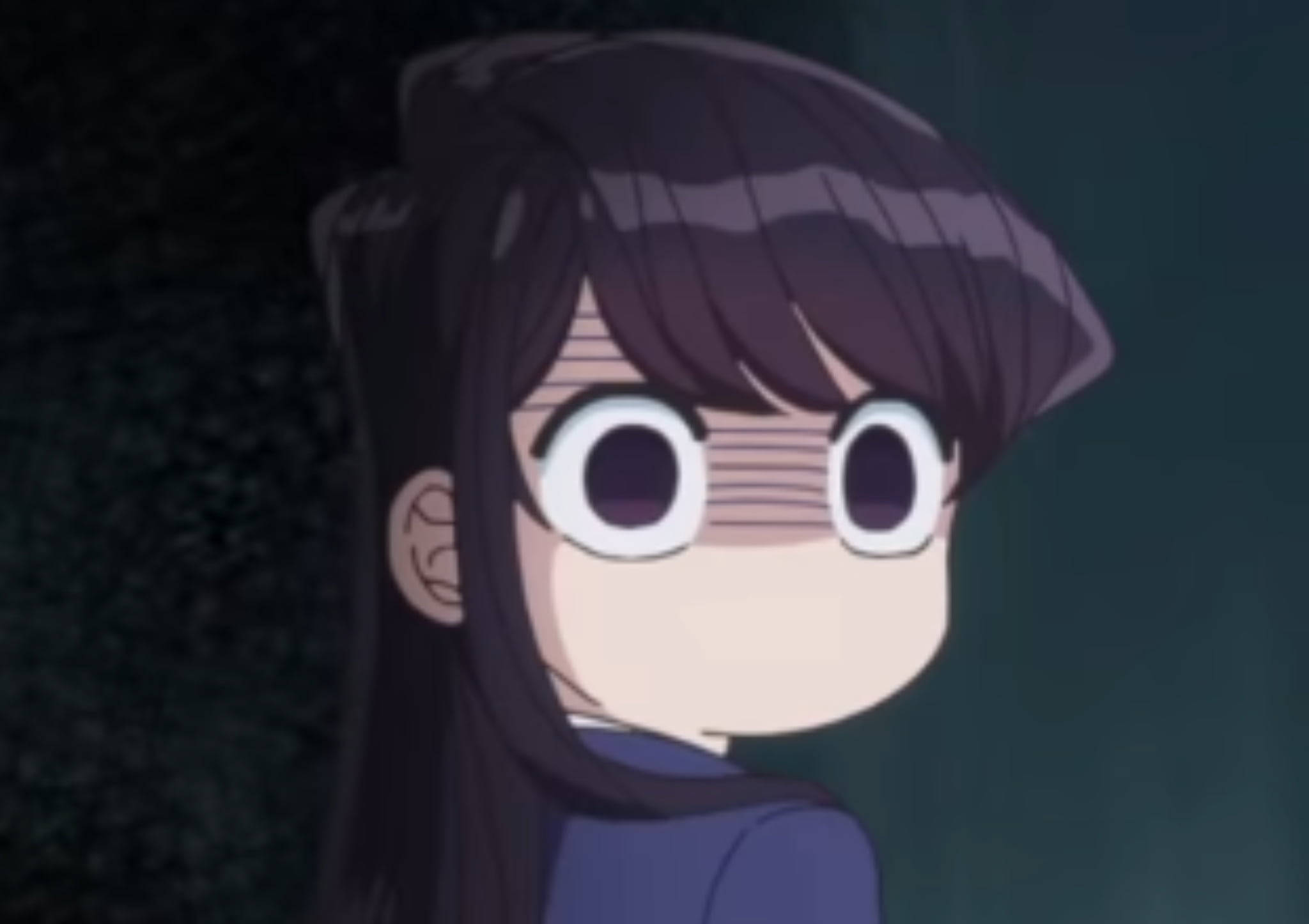 Komi San, personaj manga chibi japonez Fundal