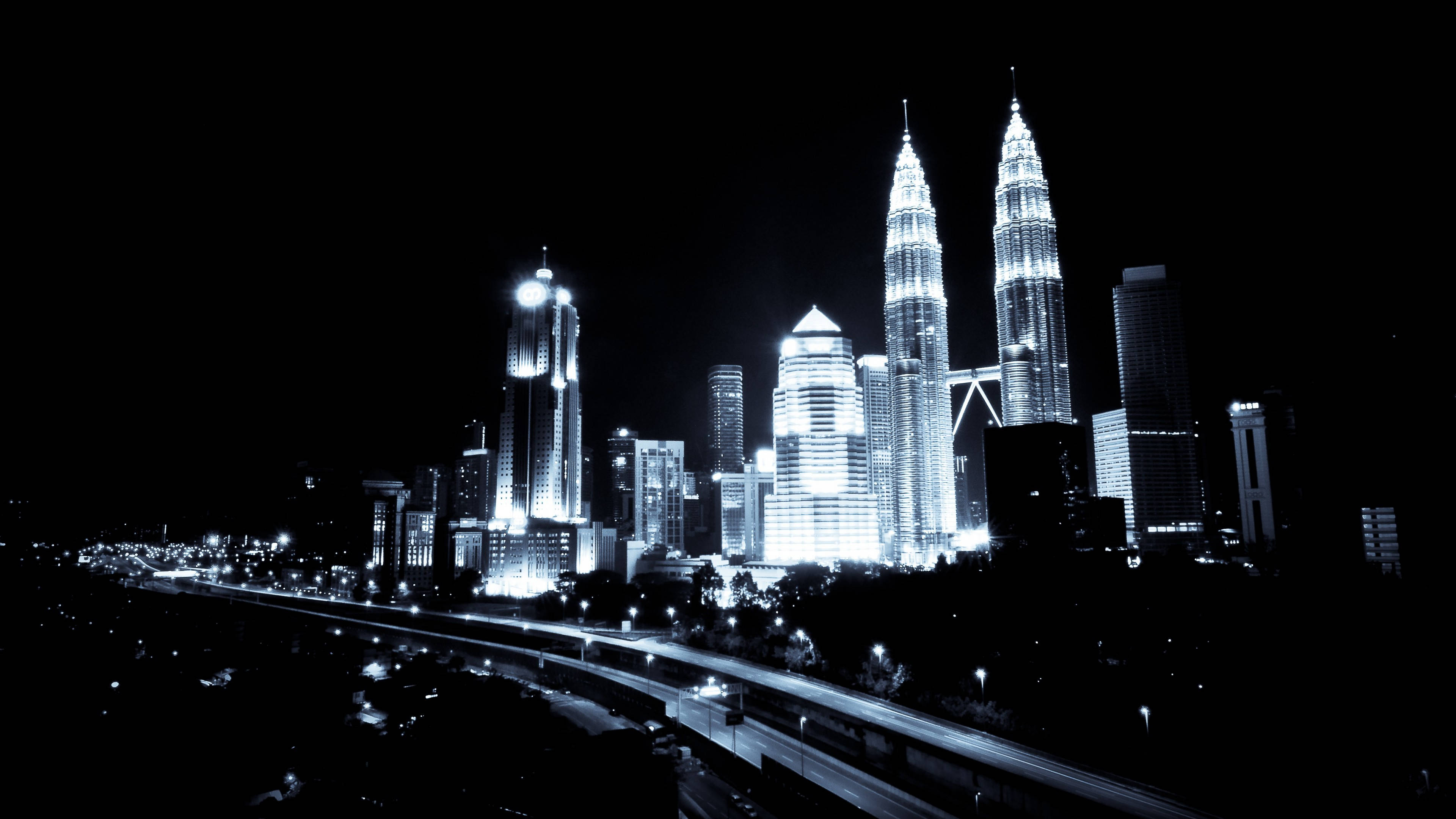 Kuala Lumpur Oraș Întunecat Fundal
