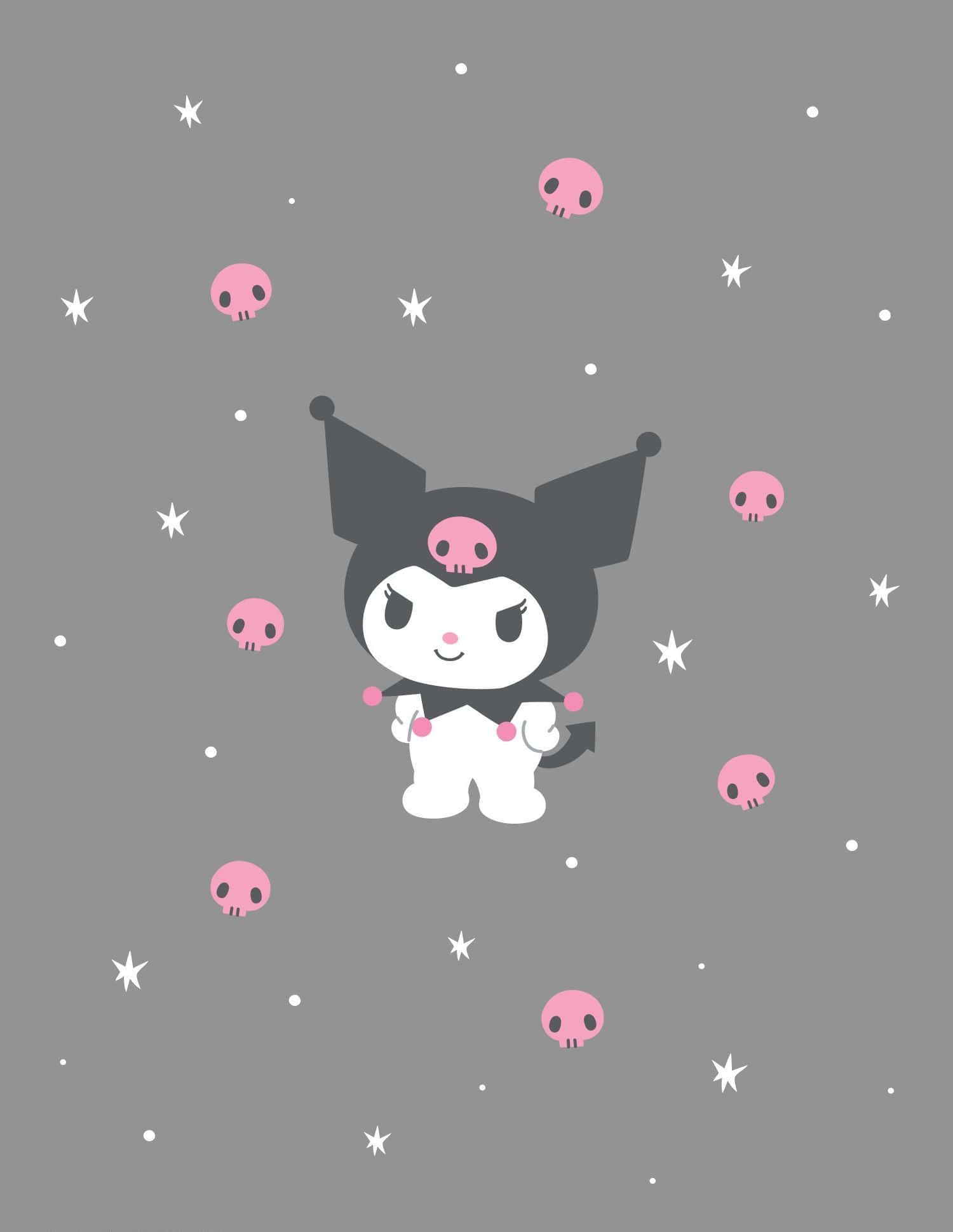 Kuromi iPhone Cranii Stele Fundal