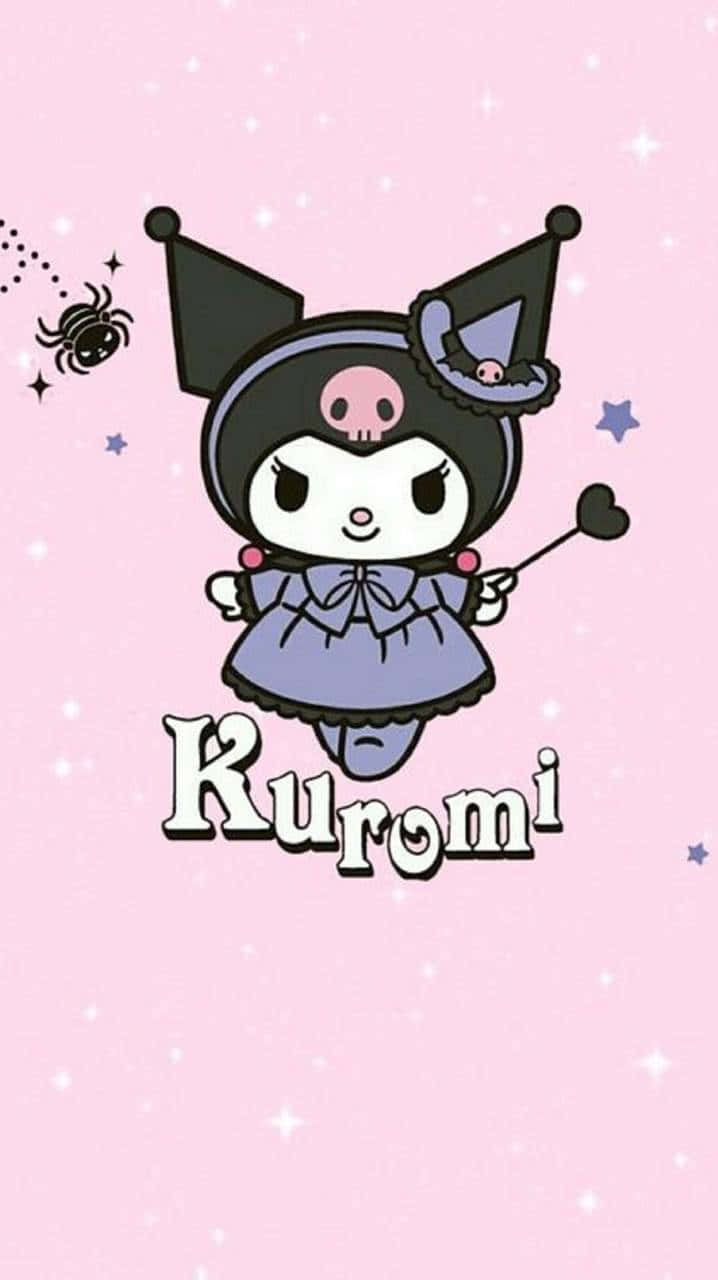Kuromi iPhone Vrăjitoare Mov Fundal