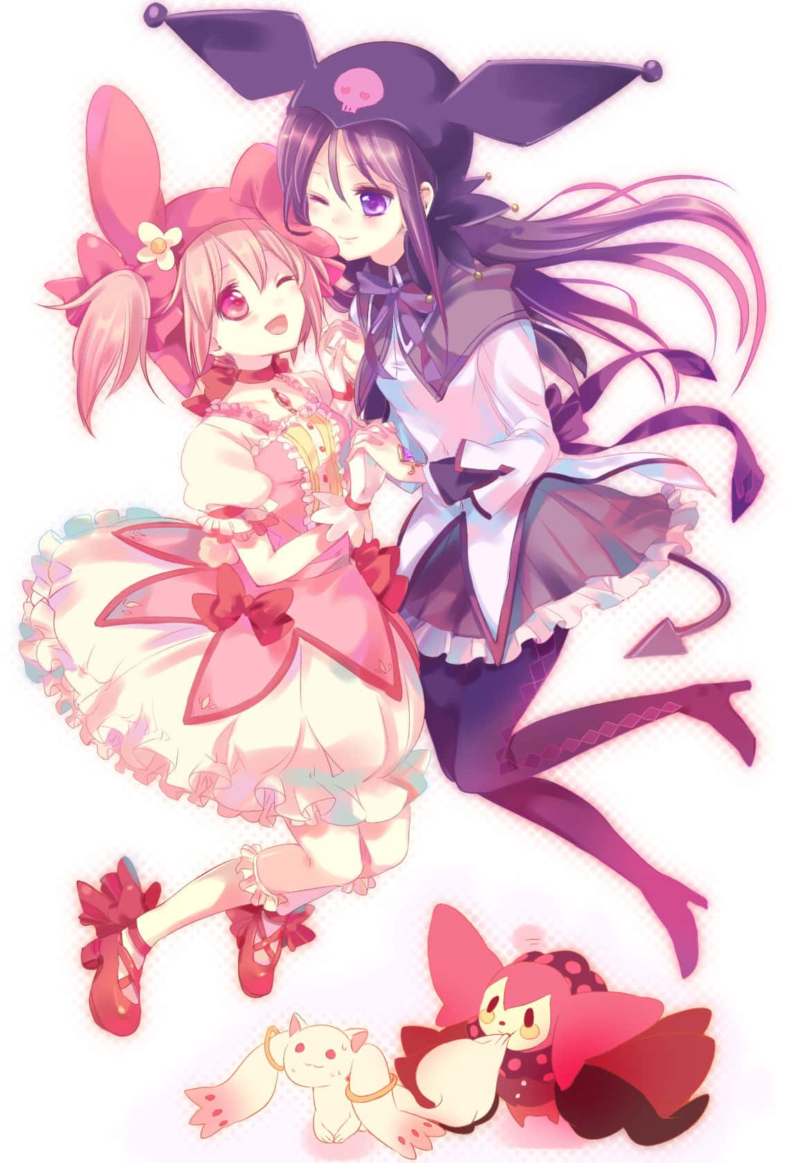Kuromi și My Melody Prietene Bune pentru Totdeauna Fundal