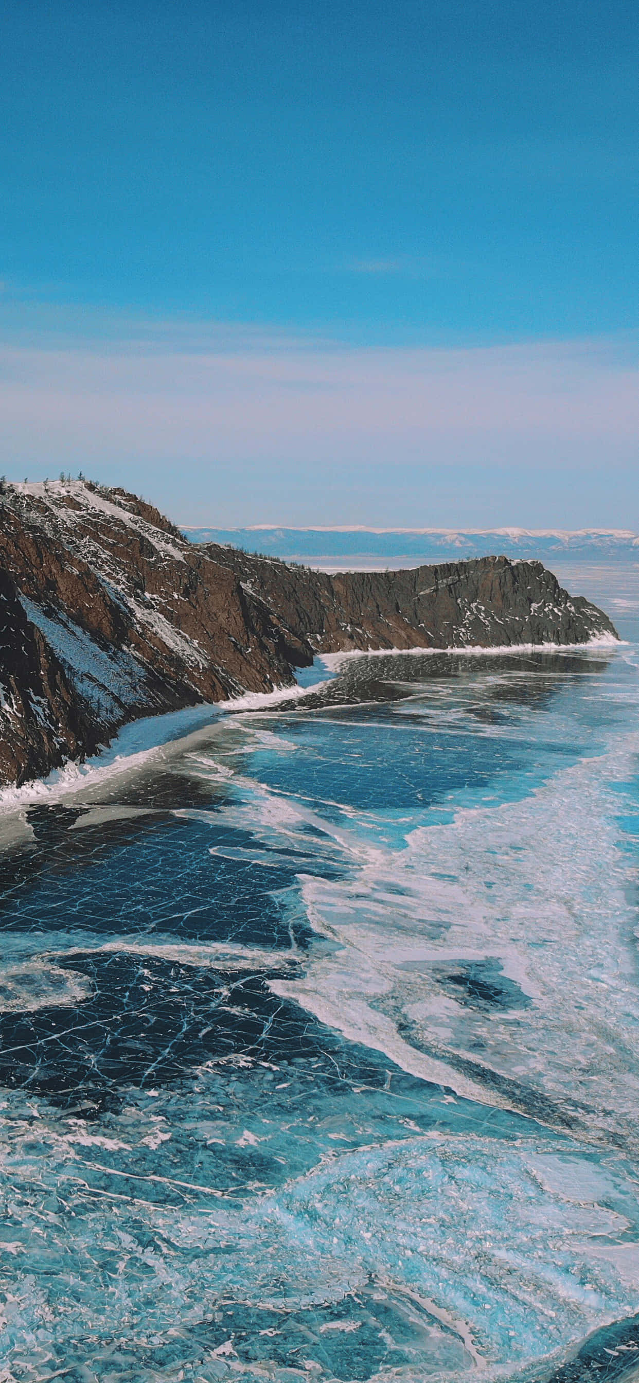 Lacul Baikal Munții Fundal