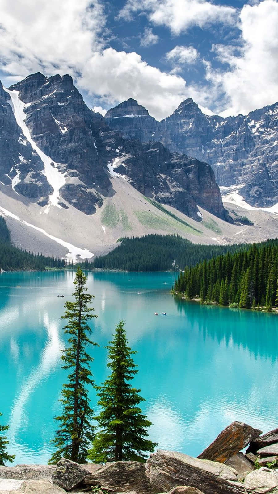 Lacul Moraine Canada pentru Android Natură Fundal