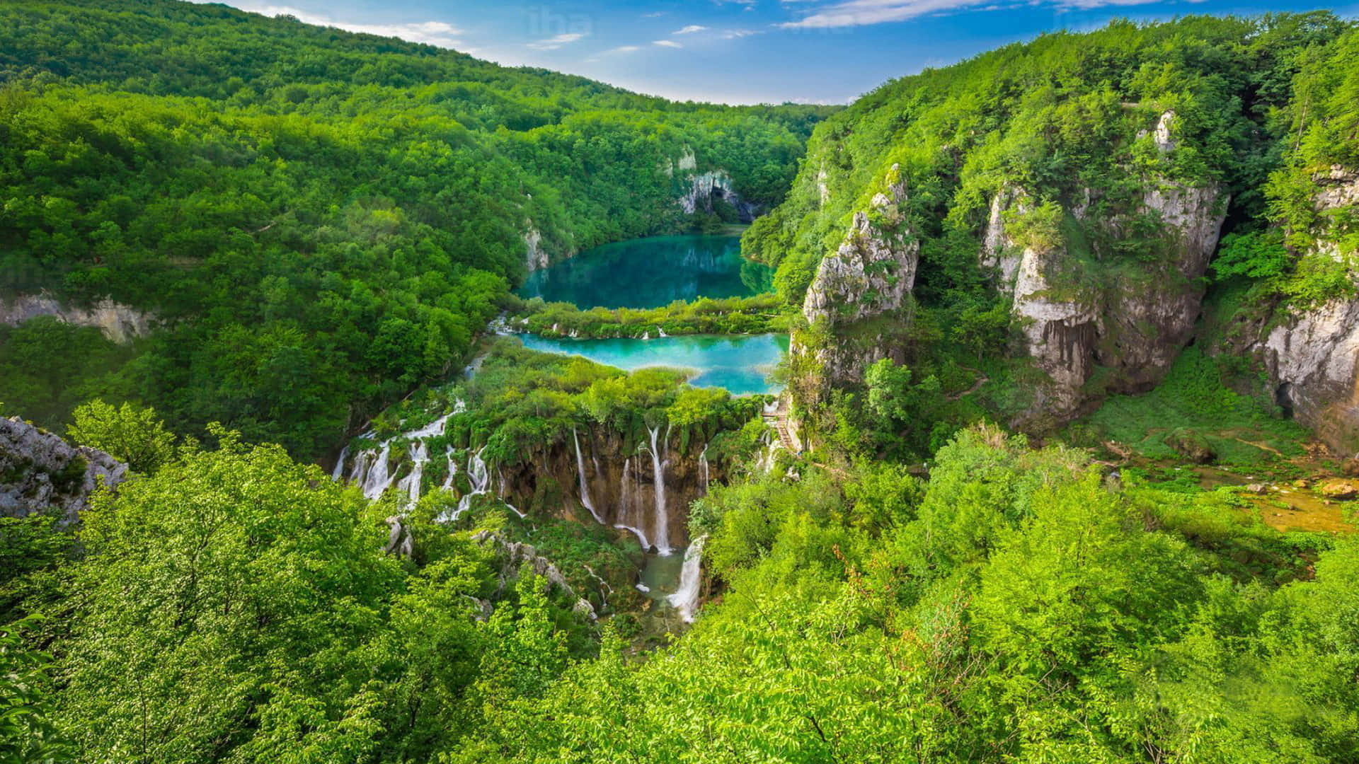 Lacurile Plitvice în Croația Fundal