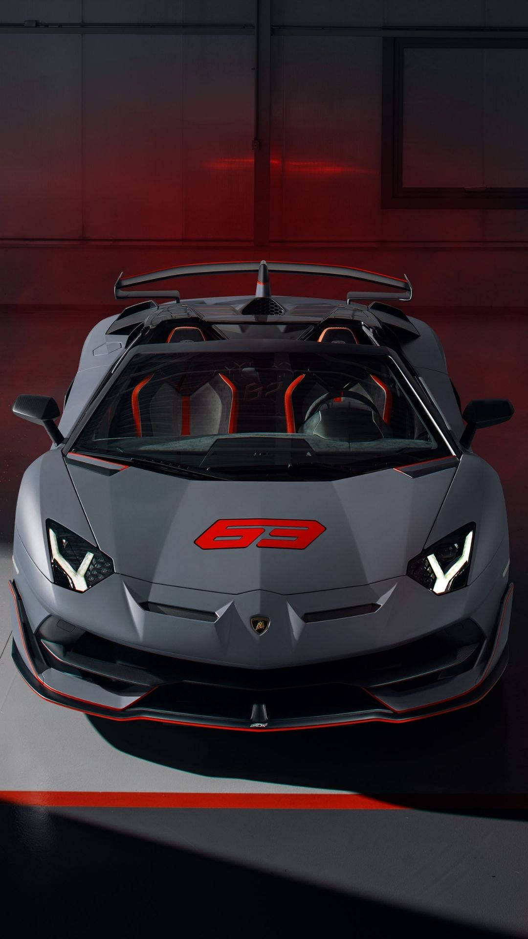 Lamborghini Aventador SVJ gri Fundal