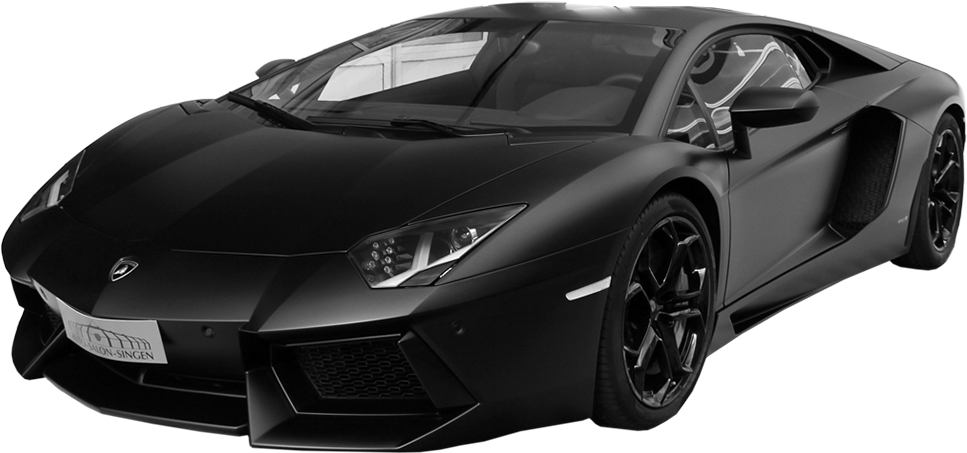 Lamborghini Aventador neagră vedere laterală Fundal
