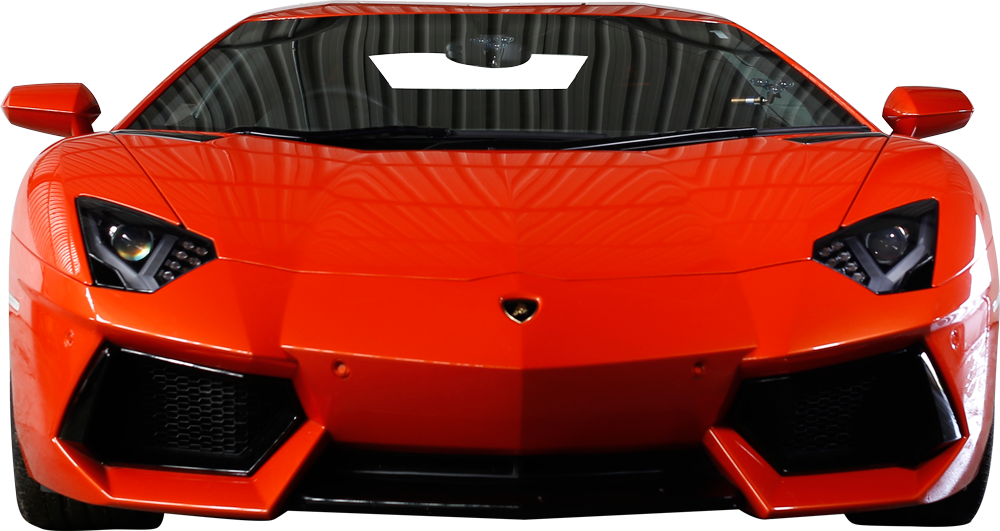 Lamborghini Aventador Roșu - Vedere Față Fundal