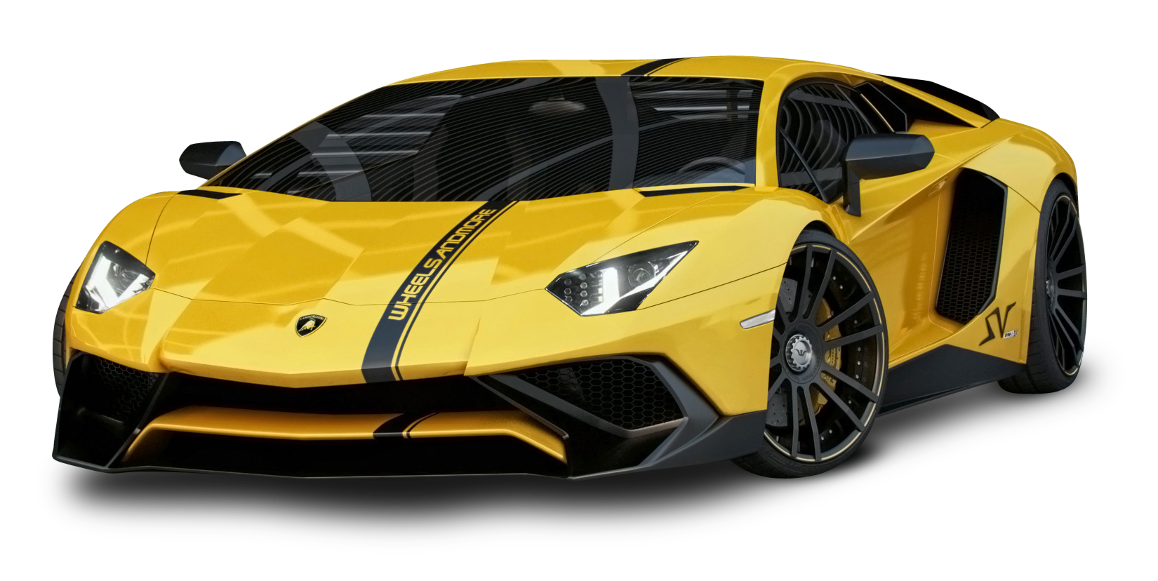Lamborghini Aventador S V galben Fundal