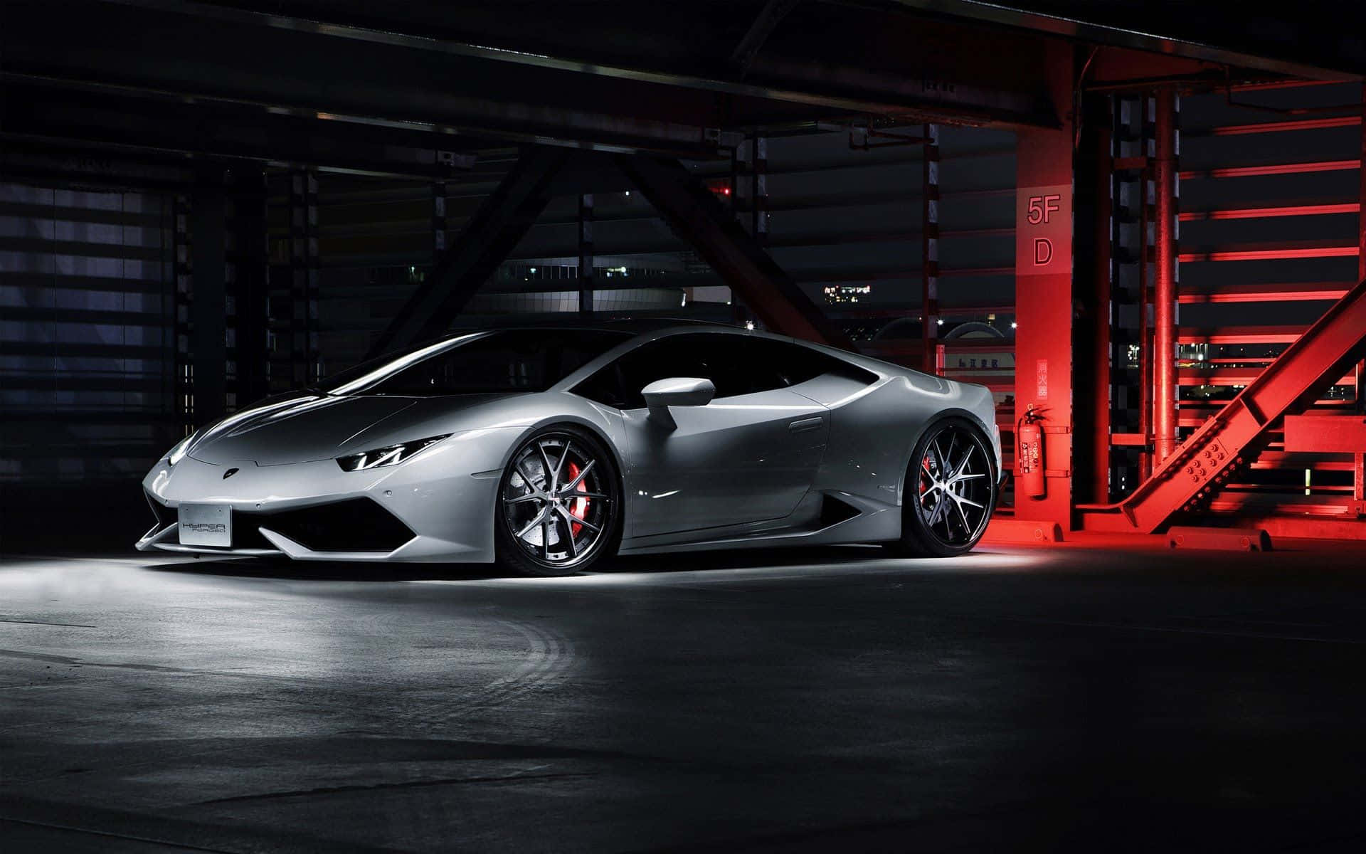 Lamborghini Huracan 2015 argintiu cool Fundal