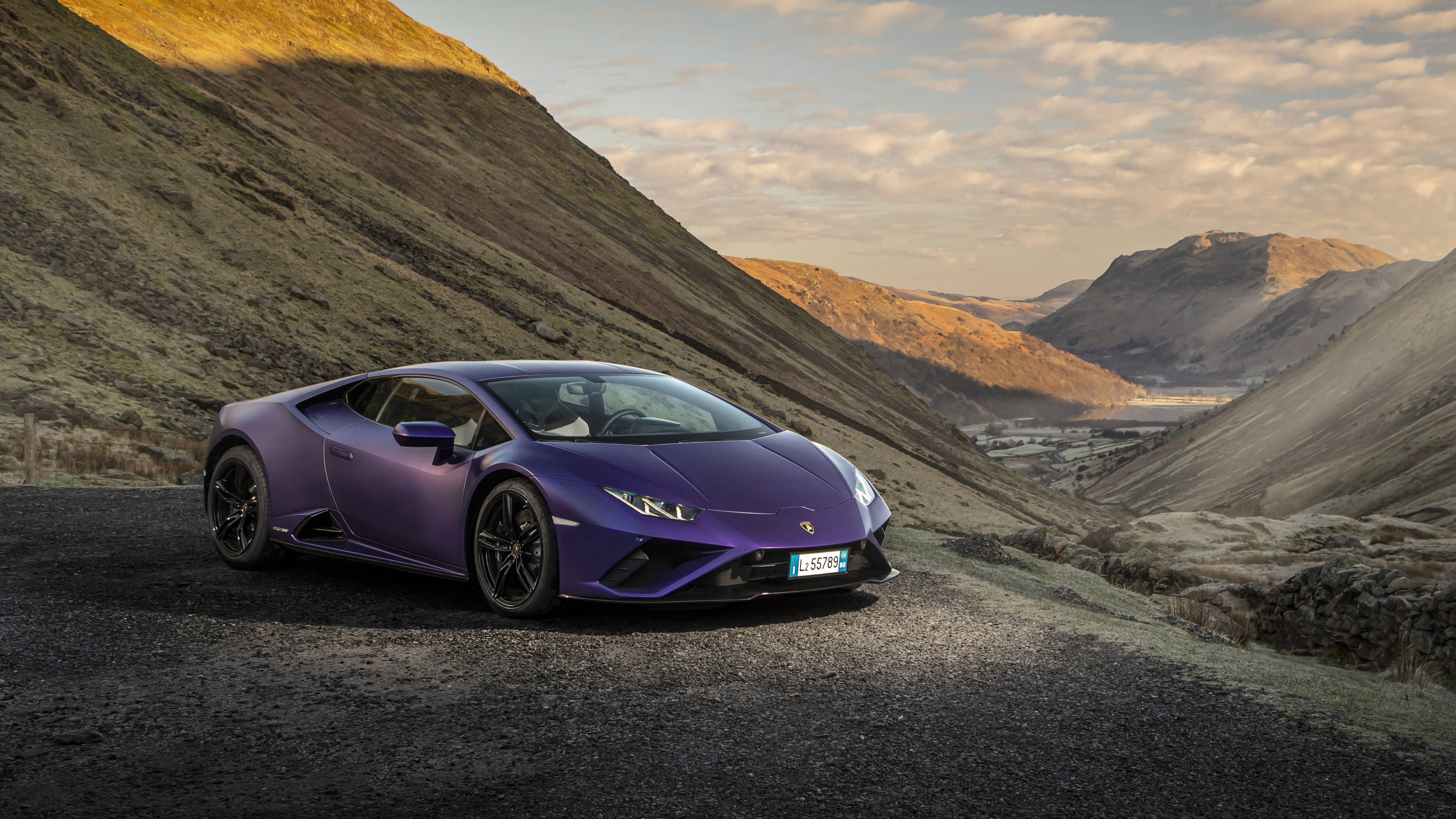 Lamborghini Huracan Violet 4K Laptop Mașină Fundal