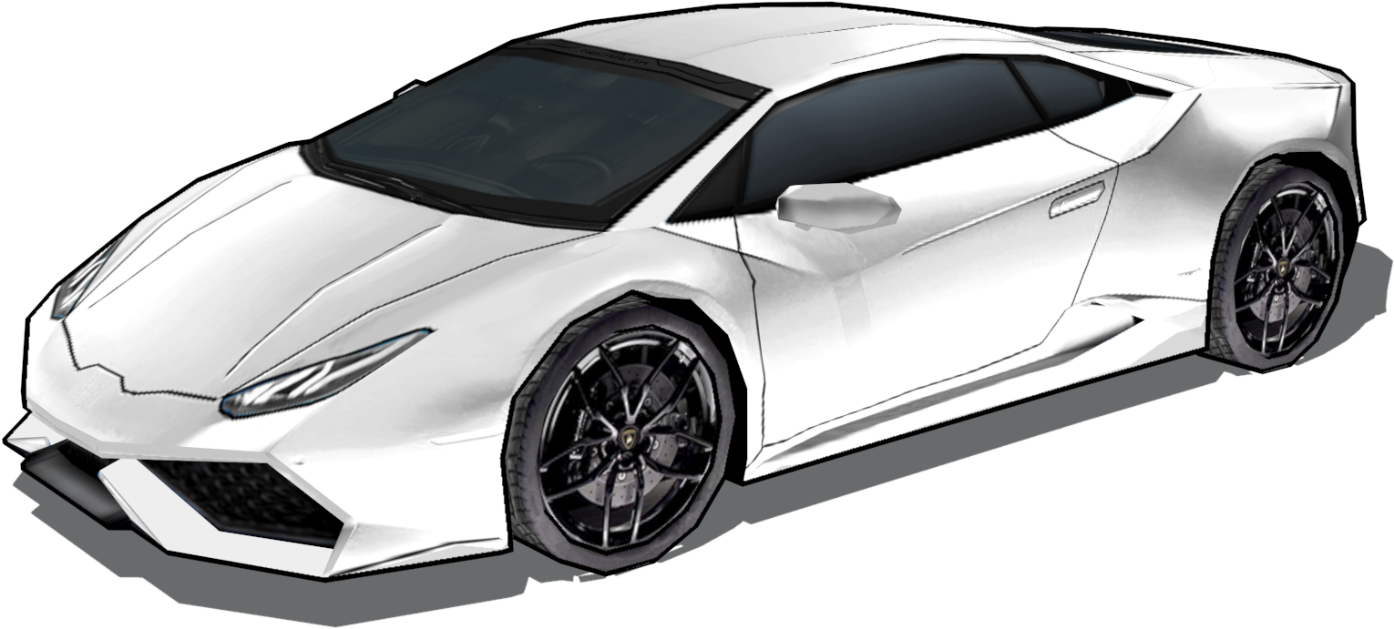 Lamborghini Huracan alb, vedere laterală Fundal