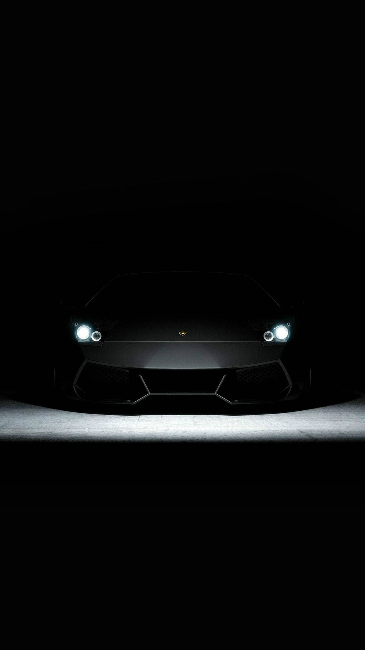 Lamborghini iPhone Negru Estetic Faruri Albe Fundal