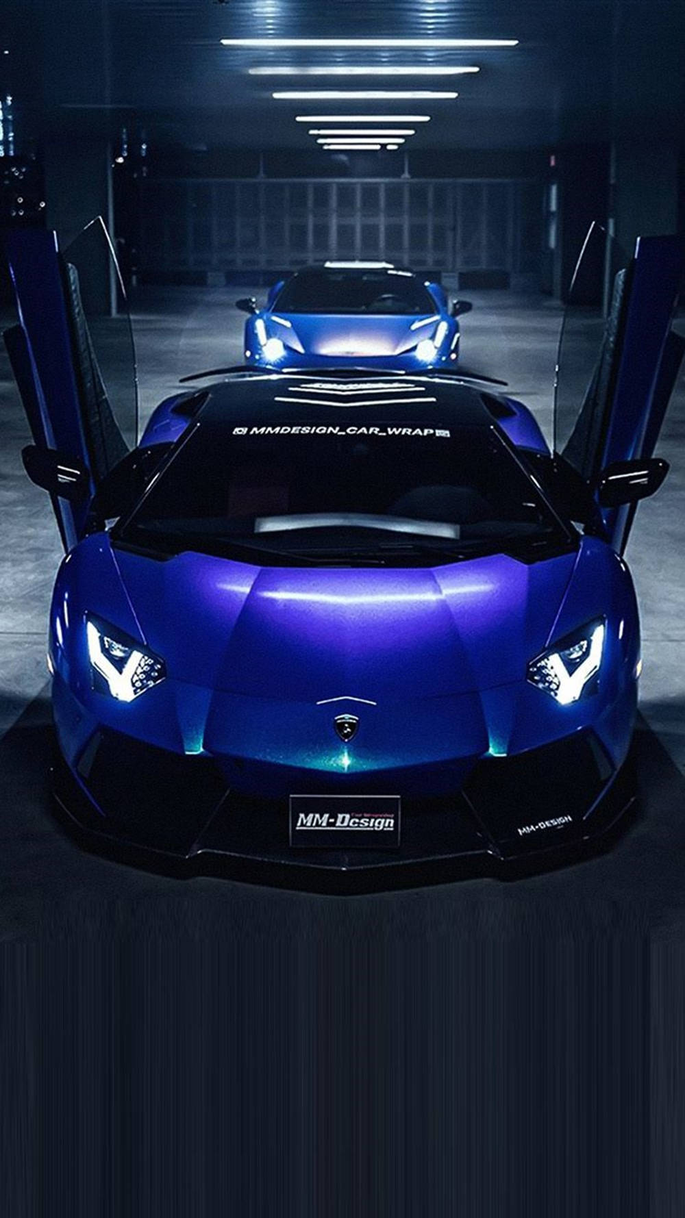 Lamborghini iPhone Blue Estetică Mașini Fundal