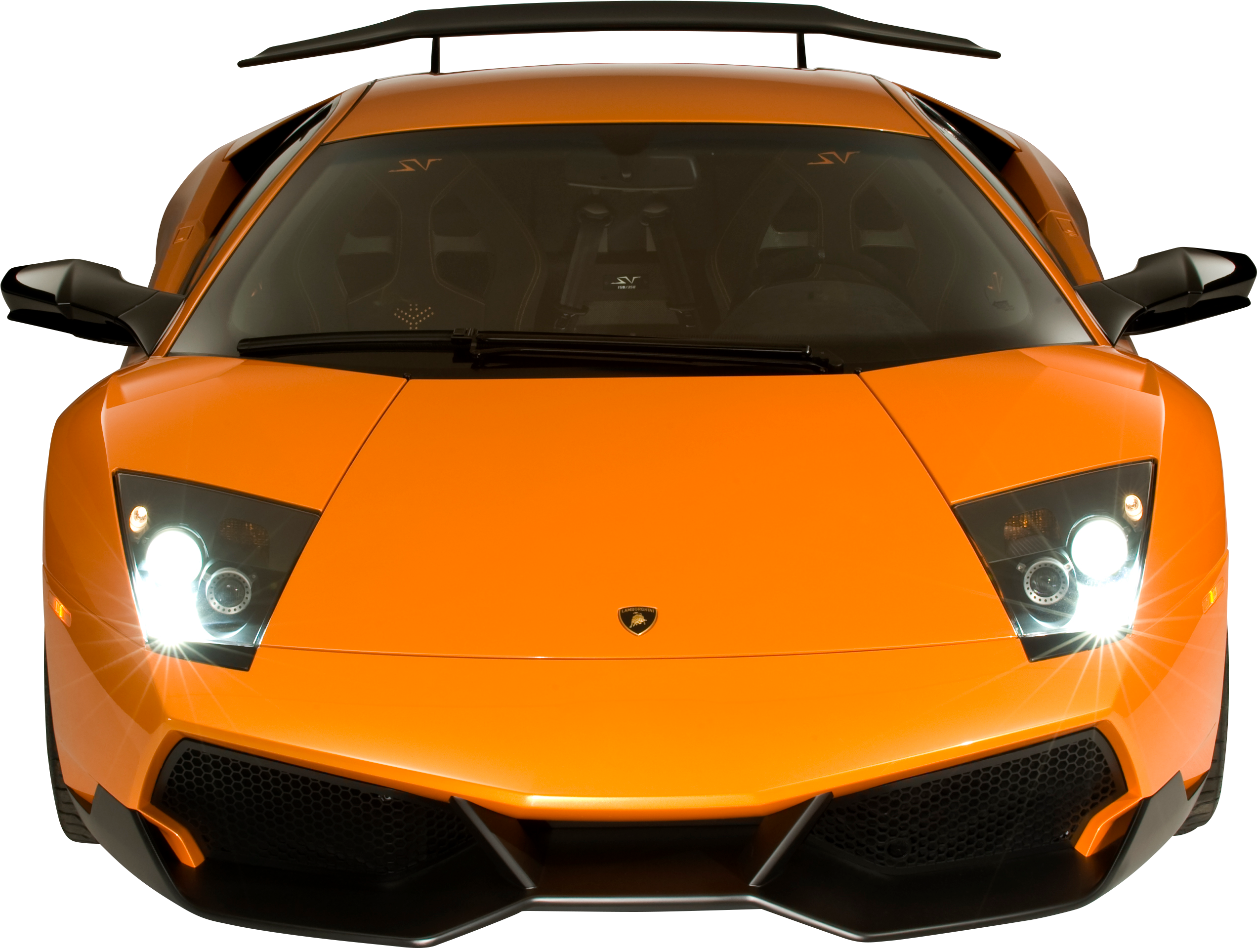 Lamborghini Murcielago S V Portocaliu Vedere Față Fundal