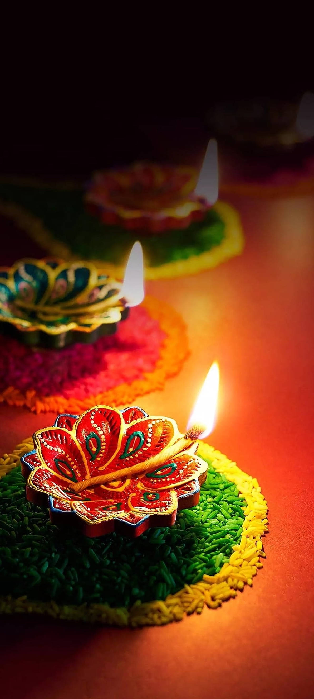 Lămpi Diwali Ulei Fundal