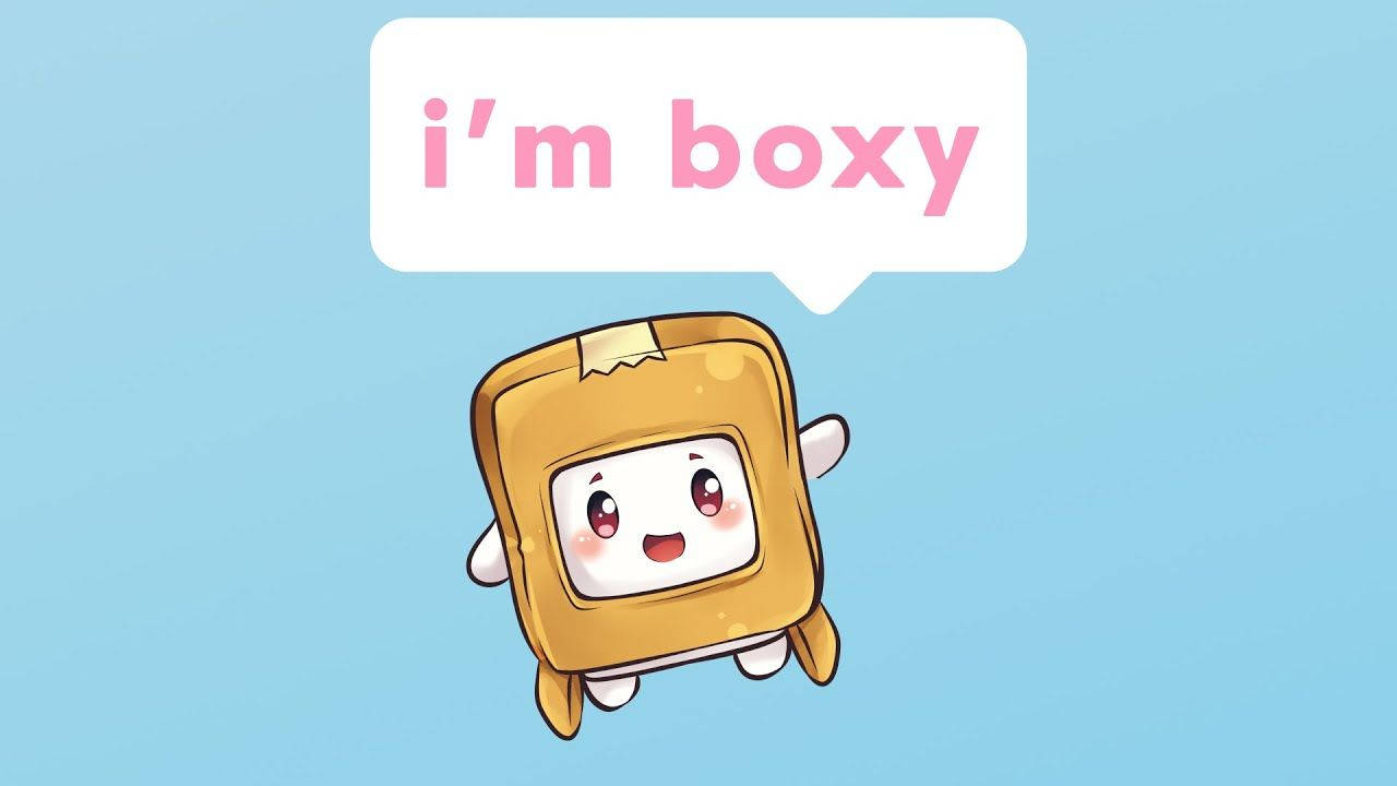 LankyBox Boxy pe fundal albastru Fundal