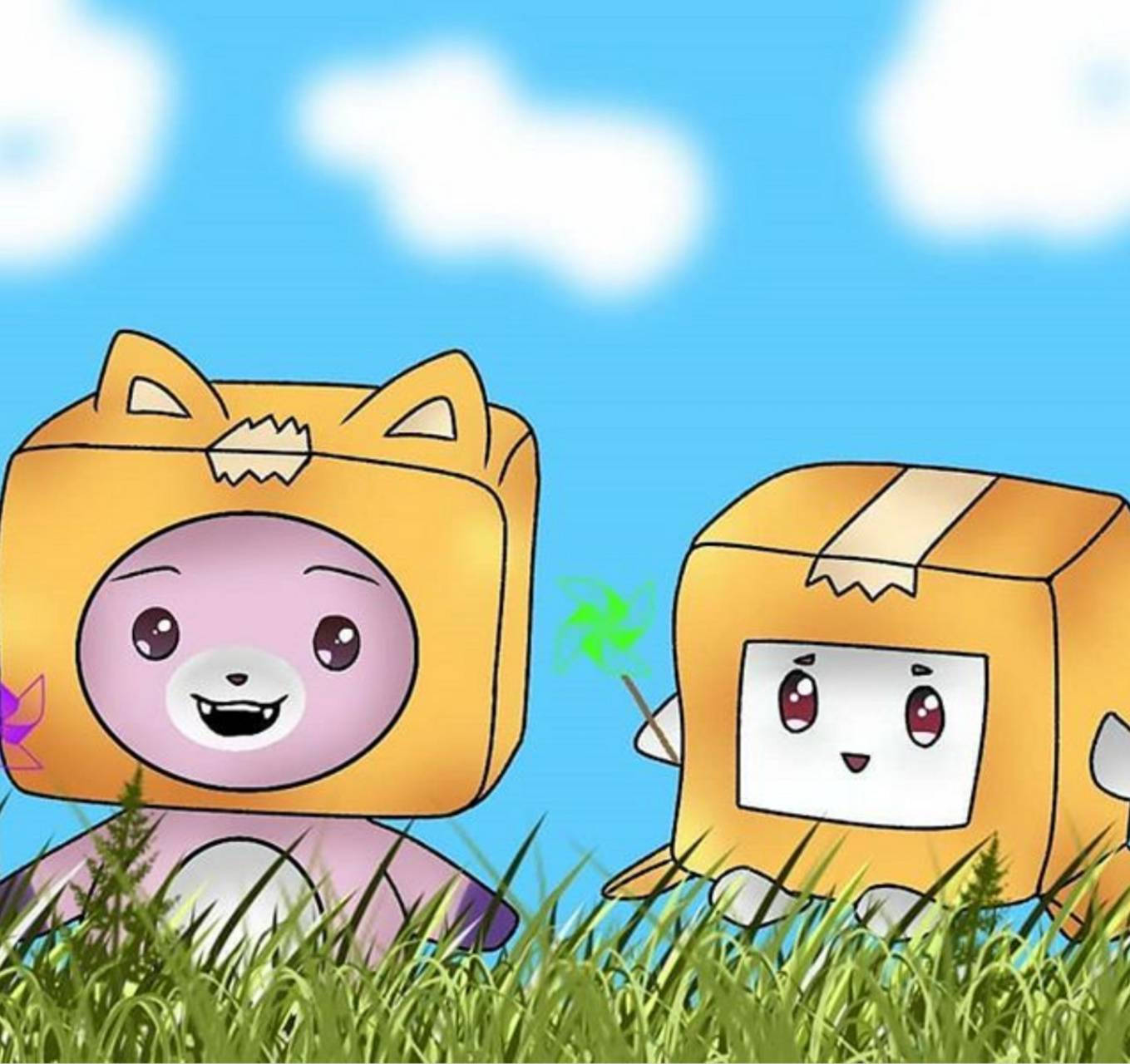 LankyBox Boxy și Foxy Fundal