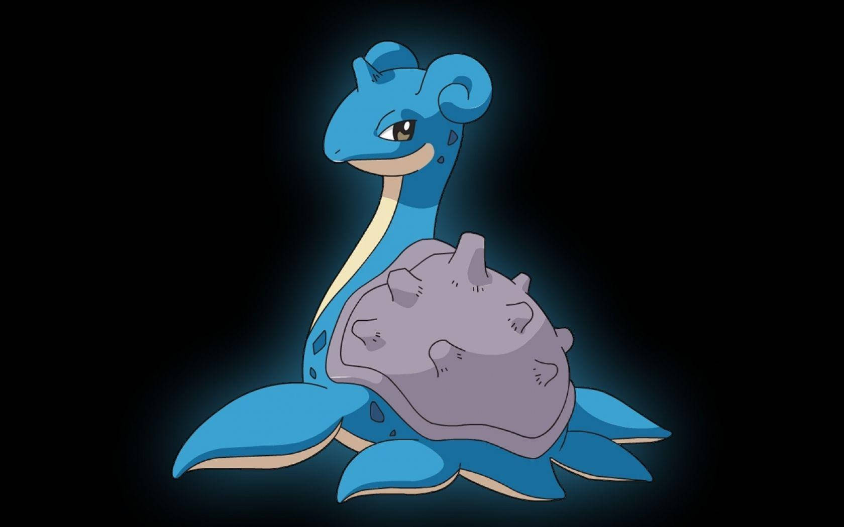 Lapras pe fundal negru Fundal