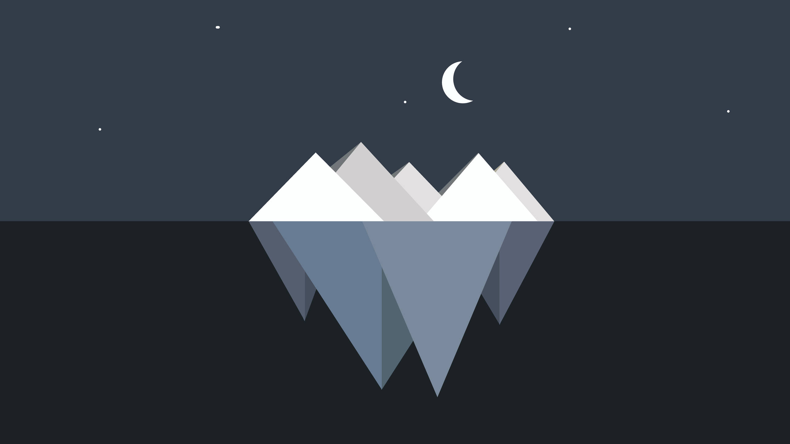 Laptop cu estetică minimalistă de iceberg Fundal