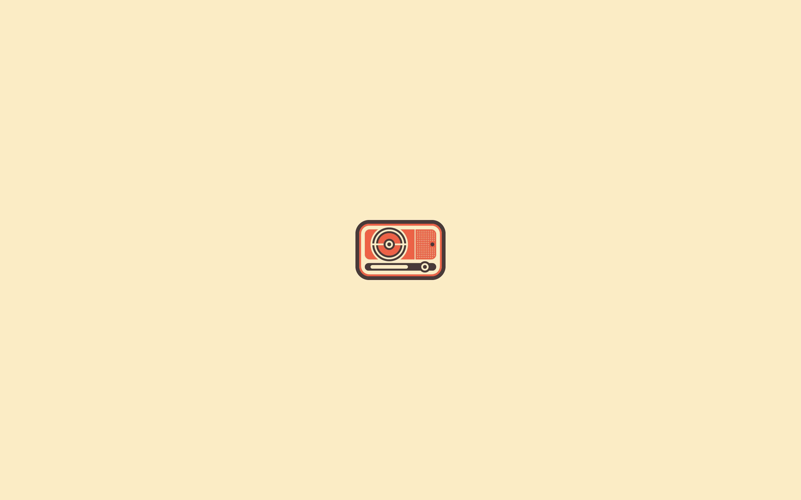 Laptop cu estetică minimalistă și radio Fundal