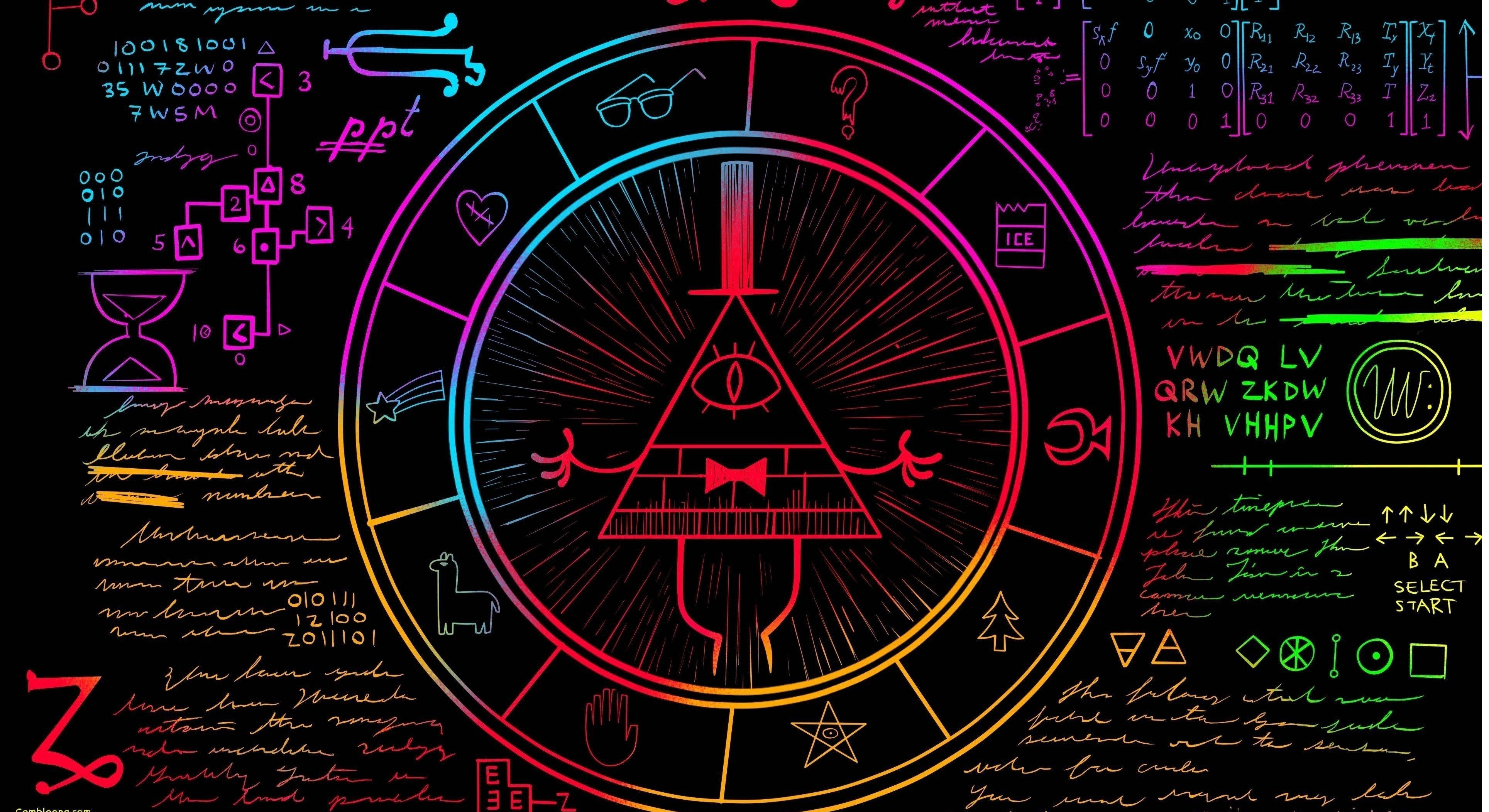Laptop estetic Bill Cipher Fundal