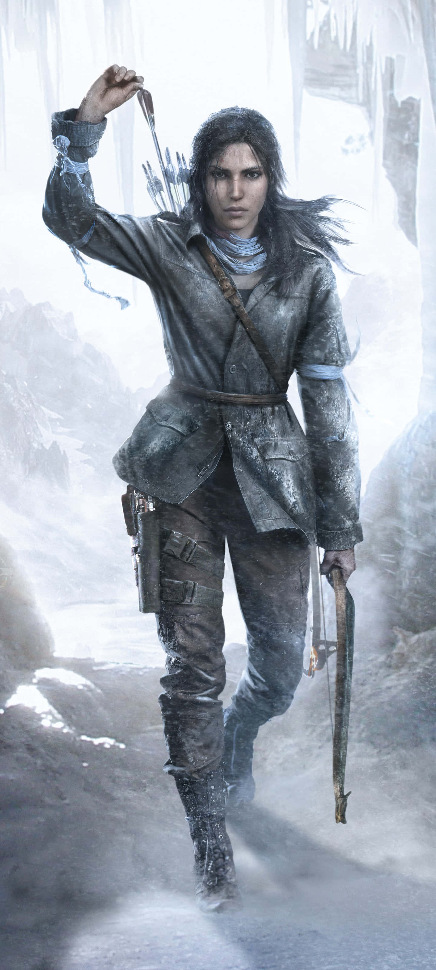Lara Croft traversează jungli perfide în căutarea celei mai pure prăzi pe iPhone 5s Fundal