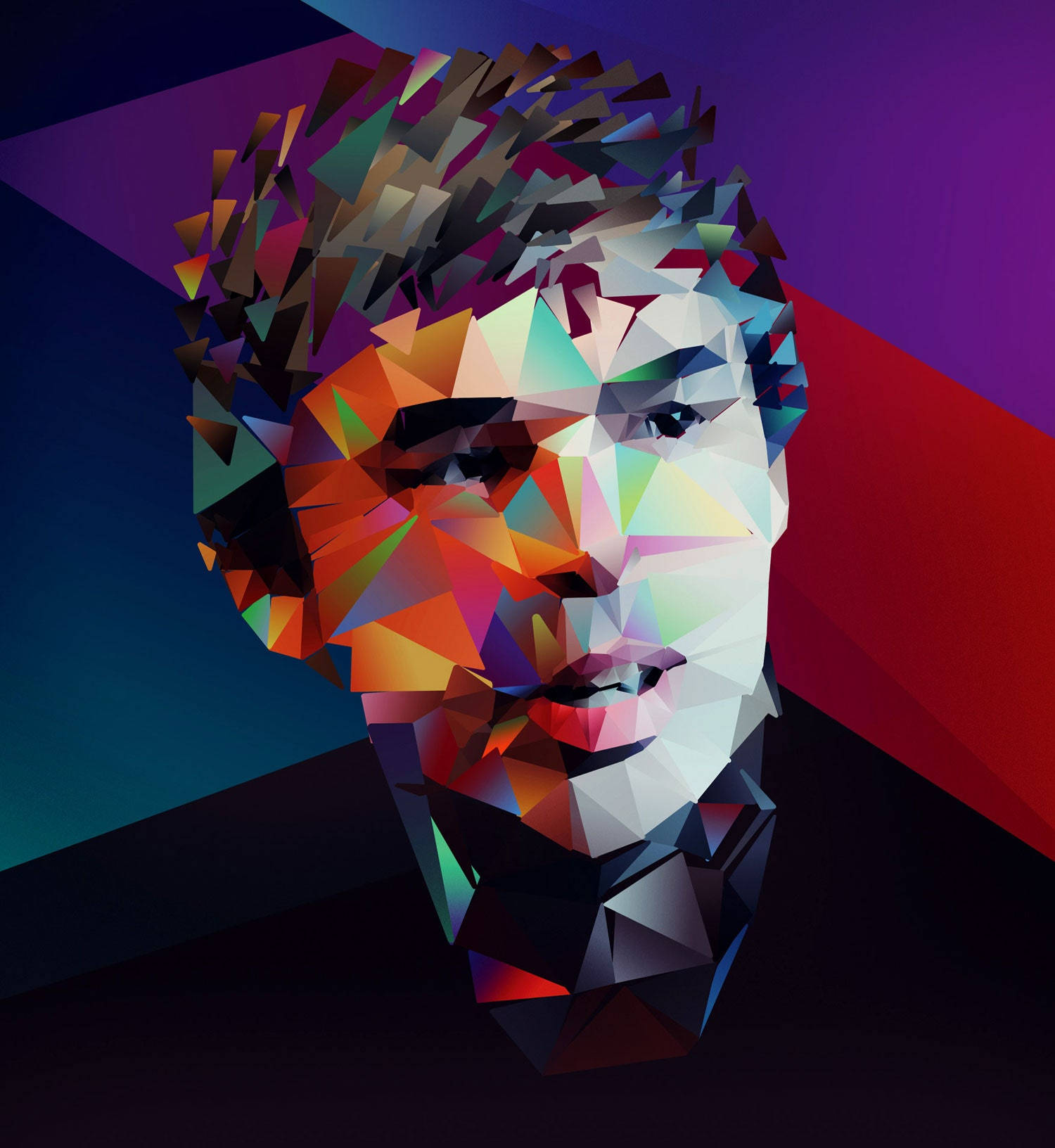 Larry Page Fondator Google Ilustrație Geometrică Artă Fundal