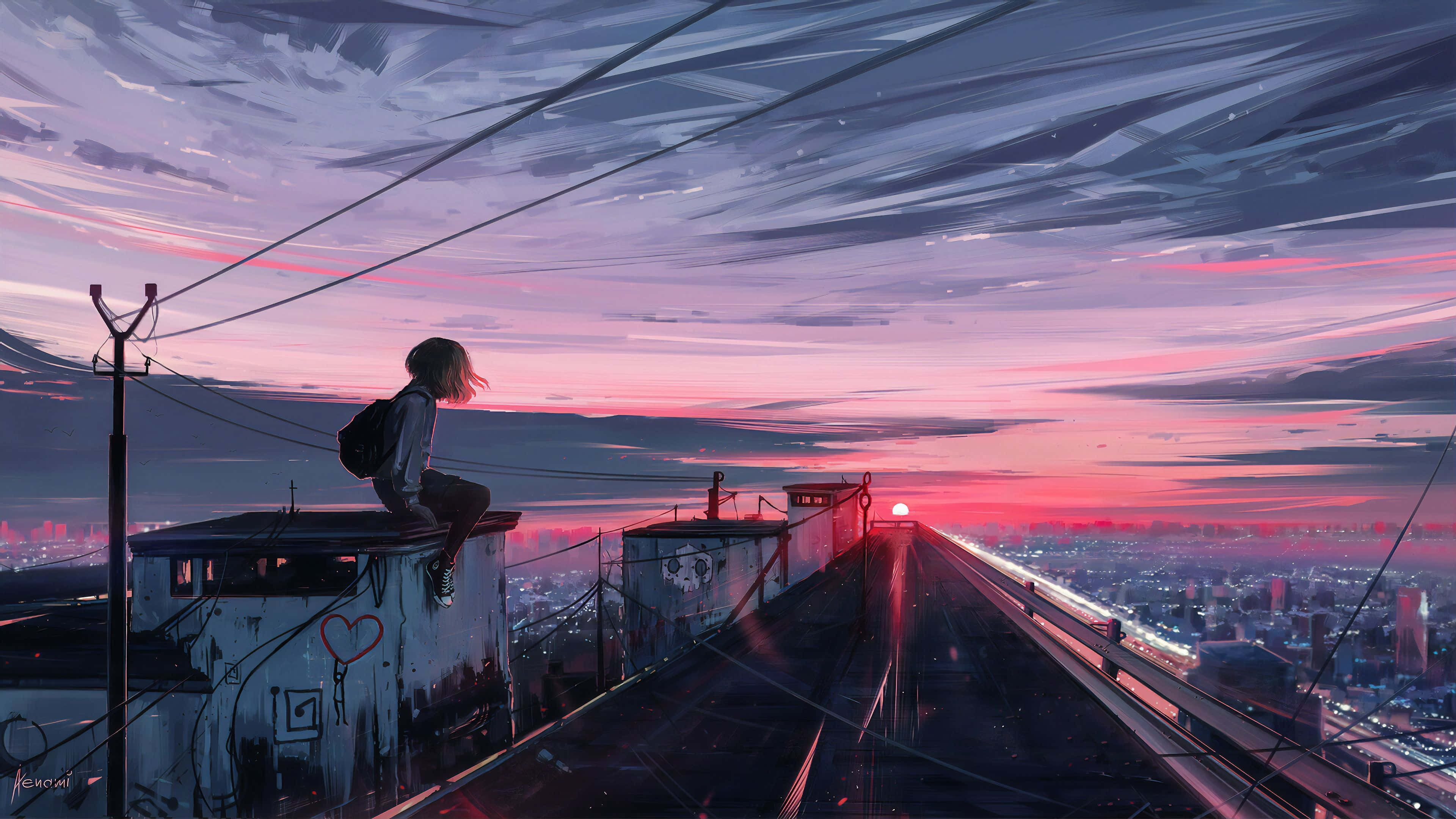 Lasă-ți imaginația să zboare cu Anime 4K! Fundal