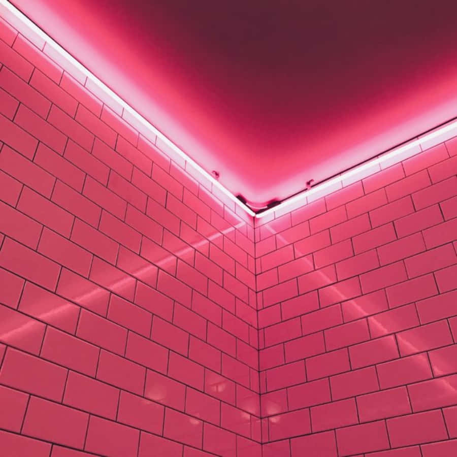 "Lasă-ți visele să-ți lumineze viața ca o estetică neon roz" Fundal